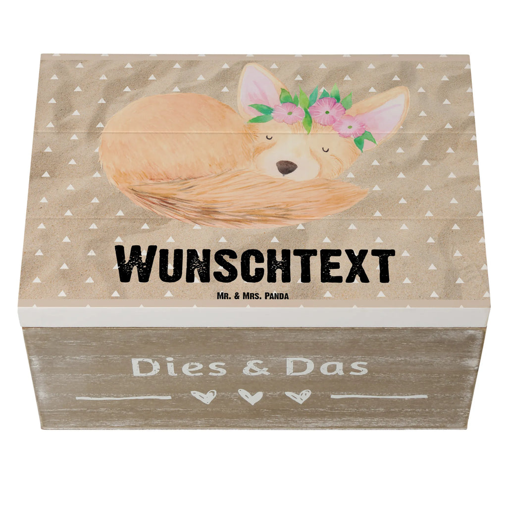 Personalisierte Holzkiste Wüstenfuchs Blumen Holzkiste mit Namen, Kiste mit Namen, Schatzkiste mit Namen, Truhe mit Namen, Schatulle mit Namen, Erinnerungsbox mit Namen, Erinnerungskiste, mit Namen, Dekokiste mit Namen, Aufbewahrungsbox mit Namen, Holzkiste Personalisiert, Kiste Personalisiert, Schatzkiste Personalisiert, Truhe Personalisiert, Schatulle Personalisiert, Erinnerungsbox Personalisiert, Erinnerungskiste Personalisiert, Dekokiste Personalisiert, Aufbewahrungsbox Personalisiert, Geschenkbox personalisiert, GEschenkdose personalisiert, Afrika, Wildtiere, Wüste, Wüstenfuchs, Blumen, Blumenkranz, Glücklich