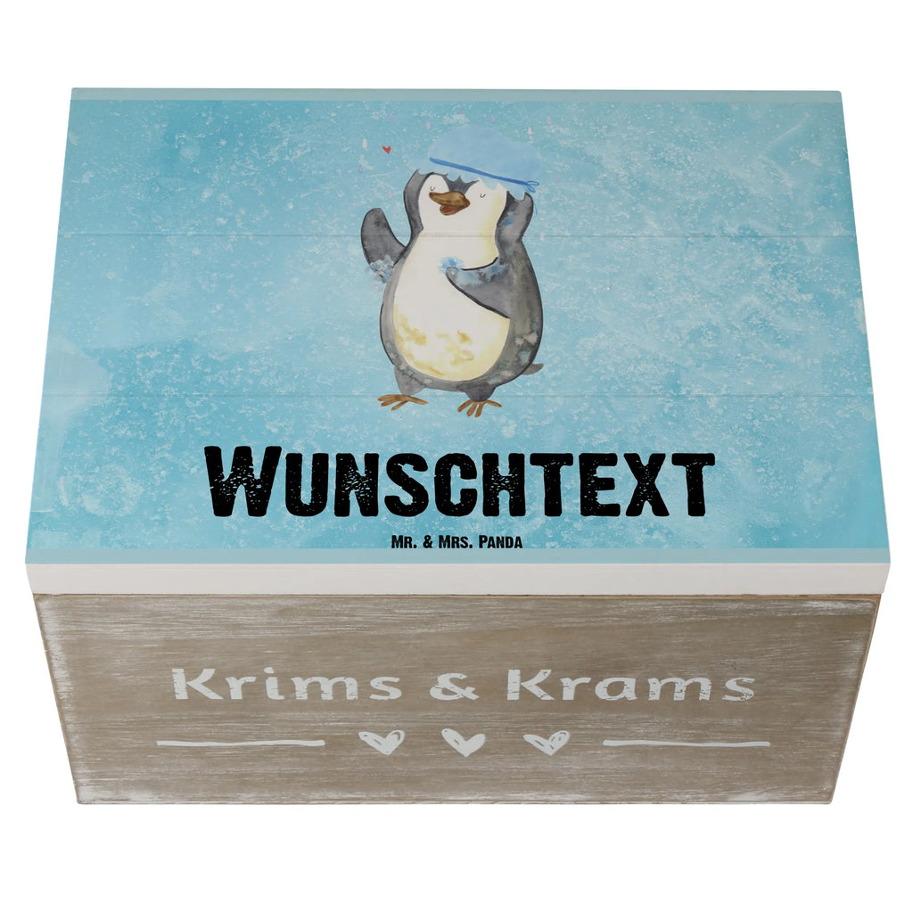 Personalisierte Holzkiste Pinguin duscht Holzkiste mit Namen, Kiste mit Namen, Schatzkiste mit Namen, Truhe mit Namen, Schatulle mit Namen, Erinnerungsbox mit Namen, Erinnerungskiste, mit Namen, Dekokiste mit Namen, Aufbewahrungsbox mit Namen, Holzkiste Personalisiert, Kiste Personalisiert, Schatzkiste Personalisiert, Truhe Personalisiert, Schatulle Personalisiert, Erinnerungsbox Personalisiert, Erinnerungskiste Personalisiert, Dekokiste Personalisiert, Aufbewahrungsbox Personalisiert, Geschenkbox personalisiert, GEschenkdose personalisiert, Pinguin, Pinguine, Dusche, duschen, Lebensmotto, Motivation, Neustart, Neuanfang, glücklich sein