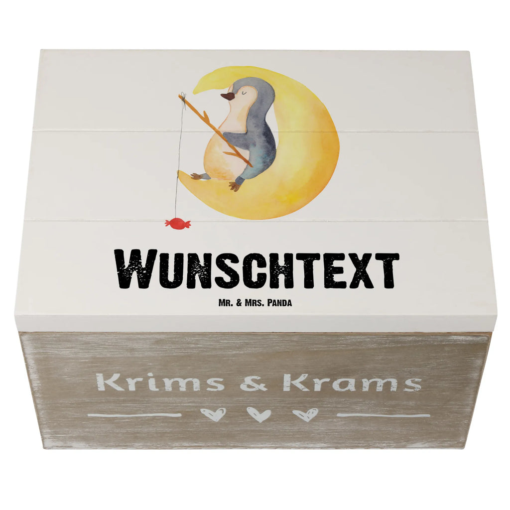 Personalisierte Holzkiste Pinguin Mond Holzkiste mit Namen, Kiste mit Namen, Schatzkiste mit Namen, Truhe mit Namen, Schatulle mit Namen, Erinnerungsbox mit Namen, Erinnerungskiste, mit Namen, Dekokiste mit Namen, Aufbewahrungsbox mit Namen, Holzkiste Personalisiert, Kiste Personalisiert, Schatzkiste Personalisiert, Truhe Personalisiert, Schatulle Personalisiert, Erinnerungsbox Personalisiert, Erinnerungskiste Personalisiert, Dekokiste Personalisiert, Aufbewahrungsbox Personalisiert, Geschenkbox personalisiert, GEschenkdose personalisiert, Pinguin, Pinguine, Spruch, schlafen, Nachtruhe, Einschlafen, Schlafzimmer, Schlafstörungen, Gästezimmer