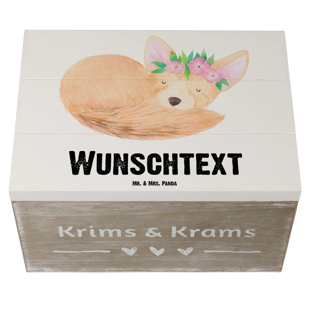 Personalisierte Holzkiste Wüstenfuchs Blumen Holzkiste mit Namen, Kiste mit Namen, Schatzkiste mit Namen, Truhe mit Namen, Schatulle mit Namen, Erinnerungsbox mit Namen, Erinnerungskiste, mit Namen, Dekokiste mit Namen, Aufbewahrungsbox mit Namen, Holzkiste Personalisiert, Kiste Personalisiert, Schatzkiste Personalisiert, Truhe Personalisiert, Schatulle Personalisiert, Erinnerungsbox Personalisiert, Erinnerungskiste Personalisiert, Dekokiste Personalisiert, Aufbewahrungsbox Personalisiert, Geschenkbox personalisiert, GEschenkdose personalisiert, Afrika, Wildtiere, Wüste, Wüstenfuchs, Blumen, Blumenkranz, Glücklich