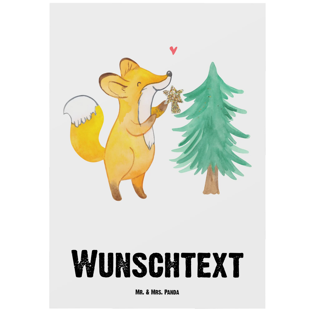 Personalisierte Postkarte Fuchs  Weihnachtsbaum Postkarte mit Namen, Postkarte bedrucken, Postkarte mit Wunschtext, Postkarte personalisierbar, Geschenkkarte mit Namen, Grußkarte mit Namen, Karte mit Namen, Einladung mit Namen, Ansichtskarte mit Namen, Geschenkkarte mit Wunschtext, Grußkarte mit Wunschtext, Karte mit Wunschtext, Einladung mit Wunschtext, Ansichtskarte mit Wunschtext, Winter, Weihnachten, Weihnachtsdeko, Nikolaus, Advent, Heiligabend, Wintermotiv, Weihnachtsmann, Weihnachtstage, Fuchs, Schlittschuh, Weihnachtszeit, Weihnachtsdekoration