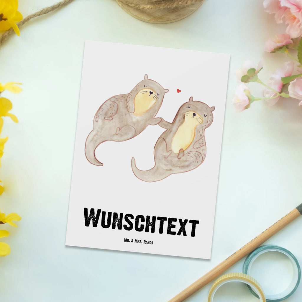 Personalisierte Postkarte Otter Hände halten Postkarte mit Namen, Postkarte bedrucken, Postkarte mit Wunschtext, Postkarte personalisierbar, Geschenkkarte mit Namen, Grußkarte mit Namen, Karte mit Namen, Einladung mit Namen, Ansichtskarte mit Namen, Geschenkkarte mit Wunschtext, Grußkarte mit Wunschtext, Karte mit Wunschtext, Einladung mit Wunschtext, Ansichtskarte mit Wunschtext, Otter, Fischotter, Seeotter, Otter Seeotter See Otter