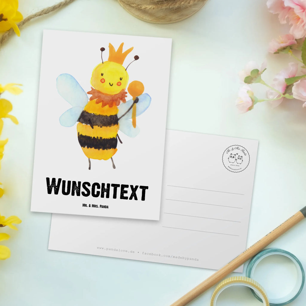 Personalisierte Postkarte Biene König Postkarte mit Namen, Postkarte bedrucken, Postkarte mit Wunschtext, Postkarte personalisierbar, Geschenkkarte mit Namen, Grußkarte mit Namen, Karte mit Namen, Einladung mit Namen, Ansichtskarte mit Namen, Geschenkkarte mit Wunschtext, Grußkarte mit Wunschtext, Karte mit Wunschtext, Einladung mit Wunschtext, Ansichtskarte mit Wunschtext, Biene, Wespe, Hummel