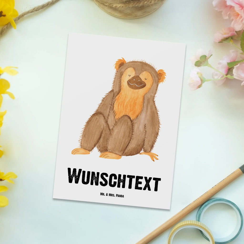 Personalisierte Postkarte Affe Postkarte mit Namen, Postkarte bedrucken, Postkarte mit Wunschtext, Postkarte personalisierbar, Geschenkkarte mit Namen, Grußkarte mit Namen, Karte mit Namen, Einladung mit Namen, Ansichtskarte mit Namen, Geschenkkarte mit Wunschtext, Grußkarte mit Wunschtext, Karte mit Wunschtext, Einladung mit Wunschtext, Ansichtskarte mit Wunschtext, Afrika, Wildtiere, Affe, Äffchen, Affen, Selbstliebe, Respekt, Motivation, Selbstachtung, Liebe, Selbstbewusstsein, Selfcare