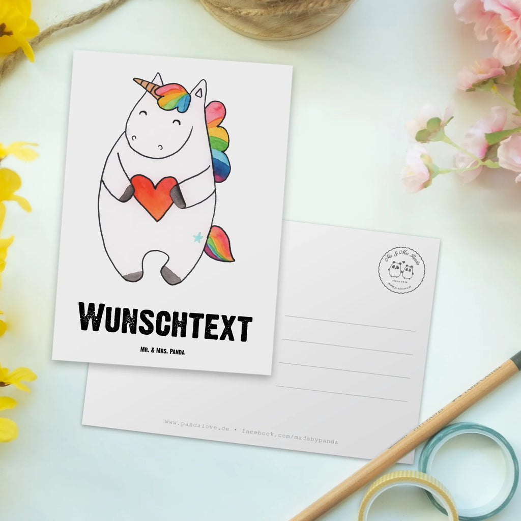 Personalisierte Postkarte Einhorn Herz Postkarte mit Namen, Postkarte bedrucken, Postkarte mit Wunschtext, Postkarte personalisierbar, Geschenkkarte mit Namen, Grußkarte mit Namen, Karte mit Namen, Einladung mit Namen, Ansichtskarte mit Namen, Geschenkkarte mit Wunschtext, Grußkarte mit Wunschtext, Karte mit Wunschtext, Einladung mit Wunschtext, Ansichtskarte mit Wunschtext, Einhorn, Einhörner, Einhorn Deko, Pegasus, Unicorn, Herz, schlimm, böse, witzig, lustig, Freundin, anders, bunt