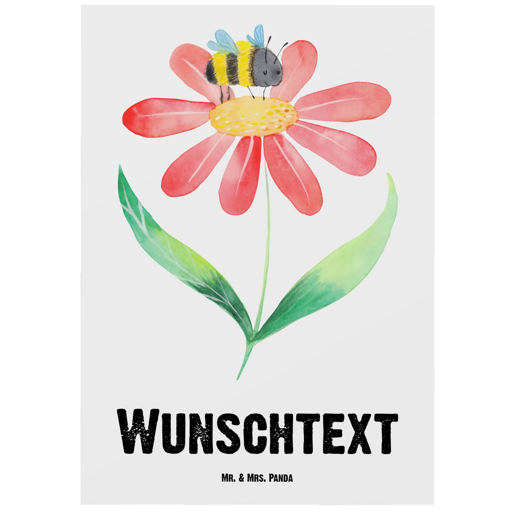 Personalisierte Postkarte Hummel Blume Postkarte mit Namen, Postkarte bedrucken, Postkarte mit Wunschtext, Postkarte personalisierbar, Geschenkkarte mit Namen, Grußkarte mit Namen, Karte mit Namen, Einladung mit Namen, Ansichtskarte mit Namen, Geschenkkarte mit Wunschtext, Grußkarte mit Wunschtext, Karte mit Wunschtext, Einladung mit Wunschtext, Ansichtskarte mit Wunschtext, Tiermotive, Gute Laune, lustige Sprüche, Tiere, Hummel, Blume, Wespe, Flauschig, Natur, Feld, Hummeln, Biene