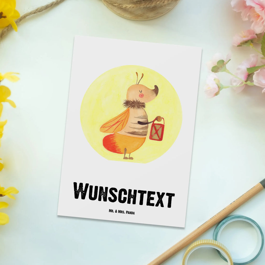 Personalisierte Postkarte Glühwürmchen Postkarte mit Namen, Postkarte bedrucken, Postkarte mit Wunschtext, Postkarte personalisierbar, Geschenkkarte mit Namen, Grußkarte mit Namen, Karte mit Namen, Einladung mit Namen, Ansichtskarte mit Namen, Geschenkkarte mit Wunschtext, Grußkarte mit Wunschtext, Karte mit Wunschtext, Einladung mit Wunschtext, Ansichtskarte mit Wunschtext, Tiermotive, Gute Laune, lustige Sprüche, Tiere, Glühwürmchen, Glühwurm, Falter, Liebe, Leuchten, magisch, Liebesbeweis, Lieblingsmensch, Verlobung, Heiratsantrag, Jahrestag, Liebesspruch