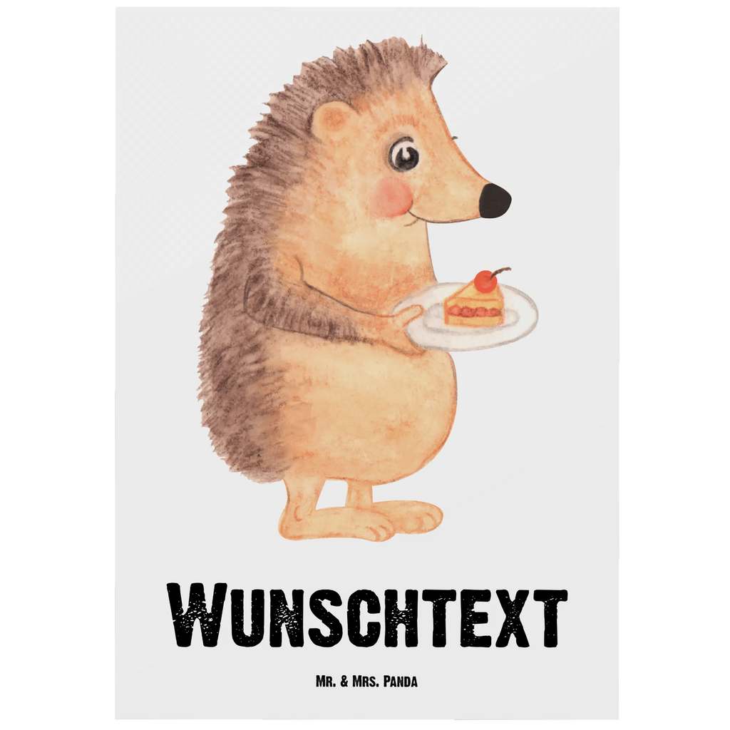 Personalisierte Postkarte Igel mit Kuchenstück Postkarte mit Namen, Postkarte bedrucken, Postkarte mit Wunschtext, Postkarte personalisierbar, Geschenkkarte mit Namen, Grußkarte mit Namen, Karte mit Namen, Einladung mit Namen, Ansichtskarte mit Namen, Geschenkkarte mit Wunschtext, Grußkarte mit Wunschtext, Karte mit Wunschtext, Einladung mit Wunschtext, Ansichtskarte mit Wunschtext, Tiermotive, Gute Laune, lustige Sprüche, Tiere, Igel, Essen Spruch, Kuchen, Backen Geschenk, Kuchen backen, Einladung Party, Geburtstagskuchen, Torte