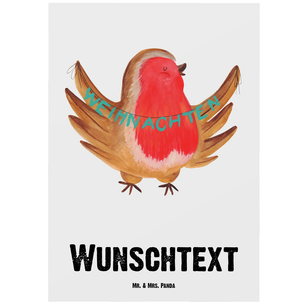 Personalisierte Postkarte Rotkehlchen Weihnachten Postkarte mit Namen, Postkarte bedrucken, Postkarte mit Wunschtext, Postkarte personalisierbar, Geschenkkarte mit Namen, Grußkarte mit Namen, Karte mit Namen, Einladung mit Namen, Ansichtskarte mit Namen, Geschenkkarte mit Wunschtext, Grußkarte mit Wunschtext, Karte mit Wunschtext, Einladung mit Wunschtext, Ansichtskarte mit Wunschtext, Winter, Weihnachten, Weihnachtsdeko, Nikolaus, Advent, Heiligabend, Wintermotiv, Frohe Weihnachten, Weihnachtsmotiv, Weihnachtsgruß, Vogel, xmas