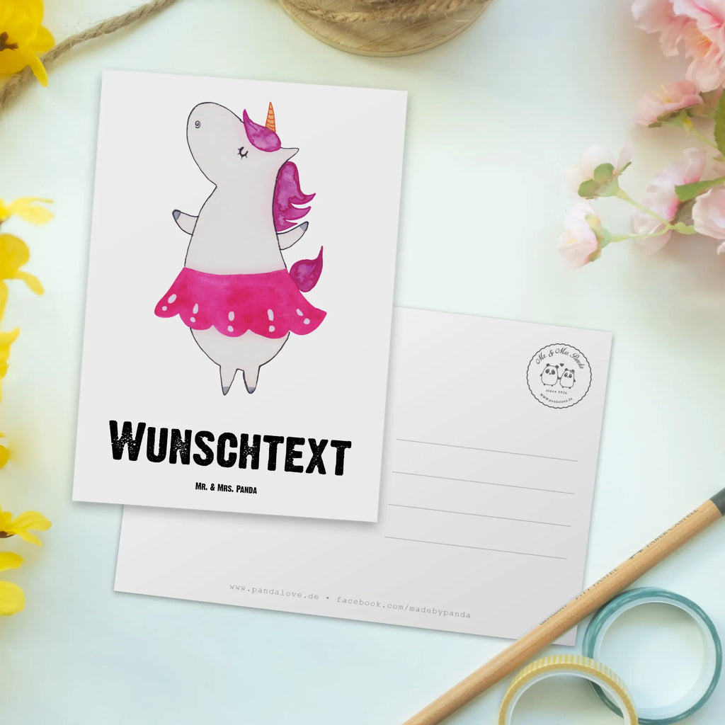 Personalisierte Postkarte Einhorn Ballerina Postkarte mit Namen, Postkarte bedrucken, Postkarte mit Wunschtext, Postkarte personalisierbar, Geschenkkarte mit Namen, Grußkarte mit Namen, Karte mit Namen, Einladung mit Namen, Ansichtskarte mit Namen, Geschenkkarte mit Wunschtext, Grußkarte mit Wunschtext, Karte mit Wunschtext, Einladung mit Wunschtext, Ansichtskarte mit Wunschtext, Einhorn, Einhörner, Einhorn Deko, Pegasus, Unicorn, Tanzen, Ballerina, Party, Wohnung, Spaß, Feiern, Geburtstag, Tänzerin, Lebenslust, Lebensfreude