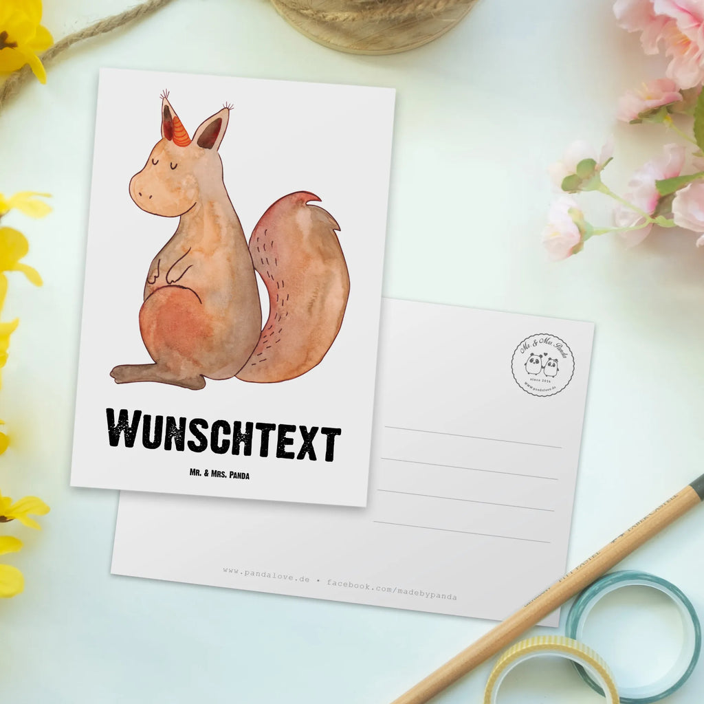 Personalisierte Postkarte Einhörnchen Glaube Postkarte mit Namen, Postkarte bedrucken, Postkarte mit Wunschtext, Postkarte personalisierbar, Geschenkkarte mit Namen, Grußkarte mit Namen, Karte mit Namen, Einladung mit Namen, Ansichtskarte mit Namen, Geschenkkarte mit Wunschtext, Grußkarte mit Wunschtext, Karte mit Wunschtext, Einladung mit Wunschtext, Ansichtskarte mit Wunschtext, Einhorn, Einhörner, Einhorn Deko, Unicorn, Einhörnchen, Eichhörnchen, Eichhorn