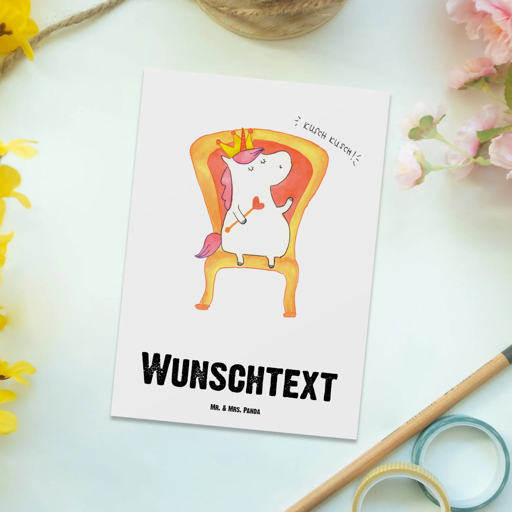 Personalisierte Postkarte Einhorn König Postkarte mit Namen, Postkarte bedrucken, Postkarte mit Wunschtext, Postkarte personalisierbar, Geschenkkarte mit Namen, Grußkarte mit Namen, Karte mit Namen, Einladung mit Namen, Ansichtskarte mit Namen, Geschenkkarte mit Wunschtext, Grußkarte mit Wunschtext, Karte mit Wunschtext, Einladung mit Wunschtext, Ansichtskarte mit Wunschtext, Einhorn, Einhörner, Einhorn Deko, Unicorn, König, Präsident, Bundeskanzler, Herrscher, Kaiser, Prinzessin, Krone