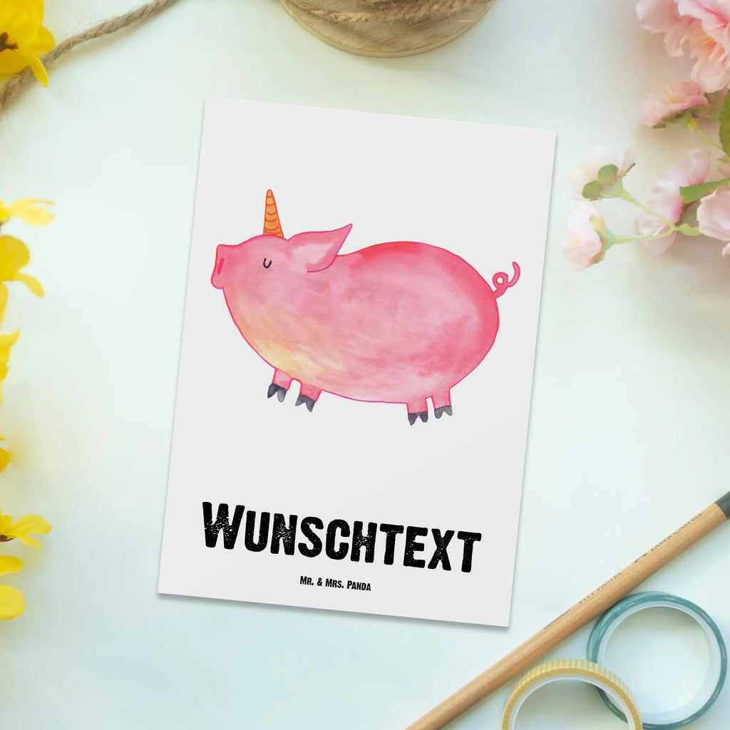 Personalisierte Postkarte Einhorn Schwein Postkarte mit Namen, Postkarte bedrucken, Postkarte mit Wunschtext, Postkarte personalisierbar, Geschenkkarte mit Namen, Grußkarte mit Namen, Karte mit Namen, Einladung mit Namen, Ansichtskarte mit Namen, Geschenkkarte mit Wunschtext, Grußkarte mit Wunschtext, Karte mit Wunschtext, Einladung mit Wunschtext, Ansichtskarte mit Wunschtext, Einhorn, Einhörner, Einhorn Deko, Unicorn, Party, Spaß, Schwein, Schweinhorn, Bauer, witzig. lustig, Spruch, geschenk, Pig, Piggy, funny, english, englisch