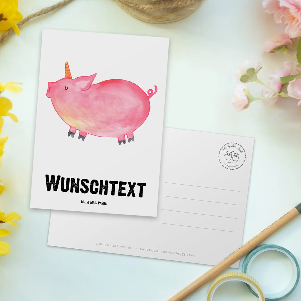 Personalisierte Postkarte Einhorn Schwein Postkarte mit Namen, Postkarte bedrucken, Postkarte mit Wunschtext, Postkarte personalisierbar, Geschenkkarte mit Namen, Grußkarte mit Namen, Karte mit Namen, Einladung mit Namen, Ansichtskarte mit Namen, Geschenkkarte mit Wunschtext, Grußkarte mit Wunschtext, Karte mit Wunschtext, Einladung mit Wunschtext, Ansichtskarte mit Wunschtext, Einhorn, Einhörner, Einhorn Deko, Unicorn, Party, Spaß, Schwein, Schweinhorn, Bauer, witzig. lustig, Spruch, geschenk, Pig, Piggy, funny, english, englisch