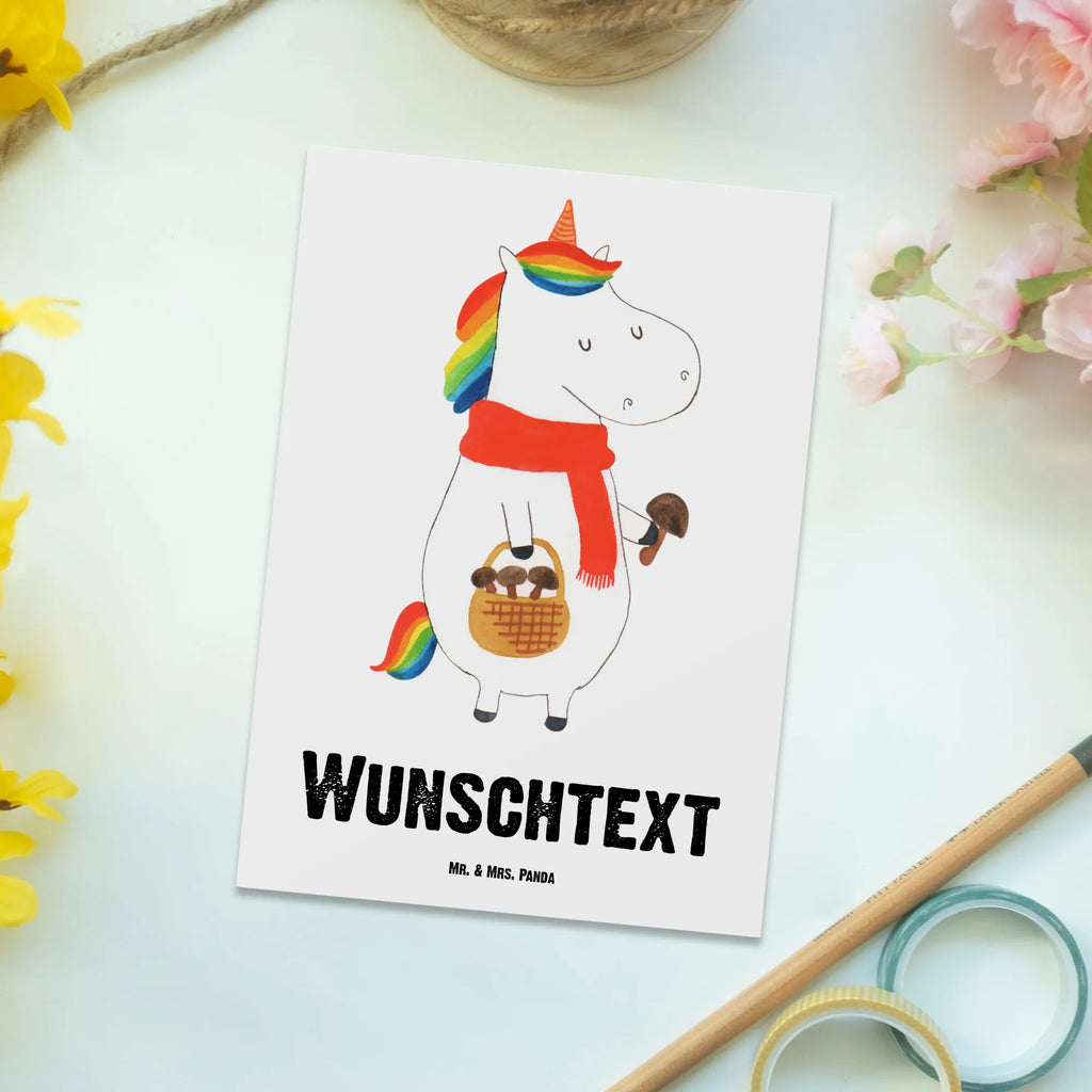 Personalisierte Postkarte Einhorn Pilz Postkarte mit Namen, Postkarte bedrucken, Postkarte mit Wunschtext, Postkarte personalisierbar, Geschenkkarte mit Namen, Grußkarte mit Namen, Karte mit Namen, Einladung mit Namen, Ansichtskarte mit Namen, Geschenkkarte mit Wunschtext, Grußkarte mit Wunschtext, Karte mit Wunschtext, Einladung mit Wunschtext, Ansichtskarte mit Wunschtext, Einhorn, Einhörner, Einhorn Deko, Pegasus, Unicorn, Pilze, Pilzsammler, Motivation, Spruch, Liebeskummer