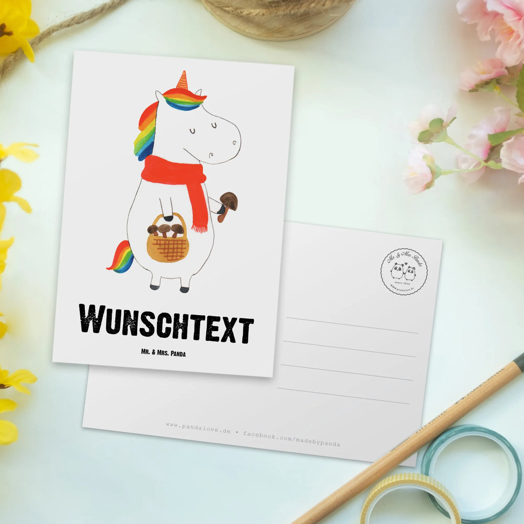 Personalisierte Postkarte Einhorn Pilz Postkarte mit Namen, Postkarte bedrucken, Postkarte mit Wunschtext, Postkarte personalisierbar, Geschenkkarte mit Namen, Grußkarte mit Namen, Karte mit Namen, Einladung mit Namen, Ansichtskarte mit Namen, Geschenkkarte mit Wunschtext, Grußkarte mit Wunschtext, Karte mit Wunschtext, Einladung mit Wunschtext, Ansichtskarte mit Wunschtext, Einhorn, Einhörner, Einhorn Deko, Pegasus, Unicorn, Pilze, Pilzsammler, Motivation, Spruch, Liebeskummer