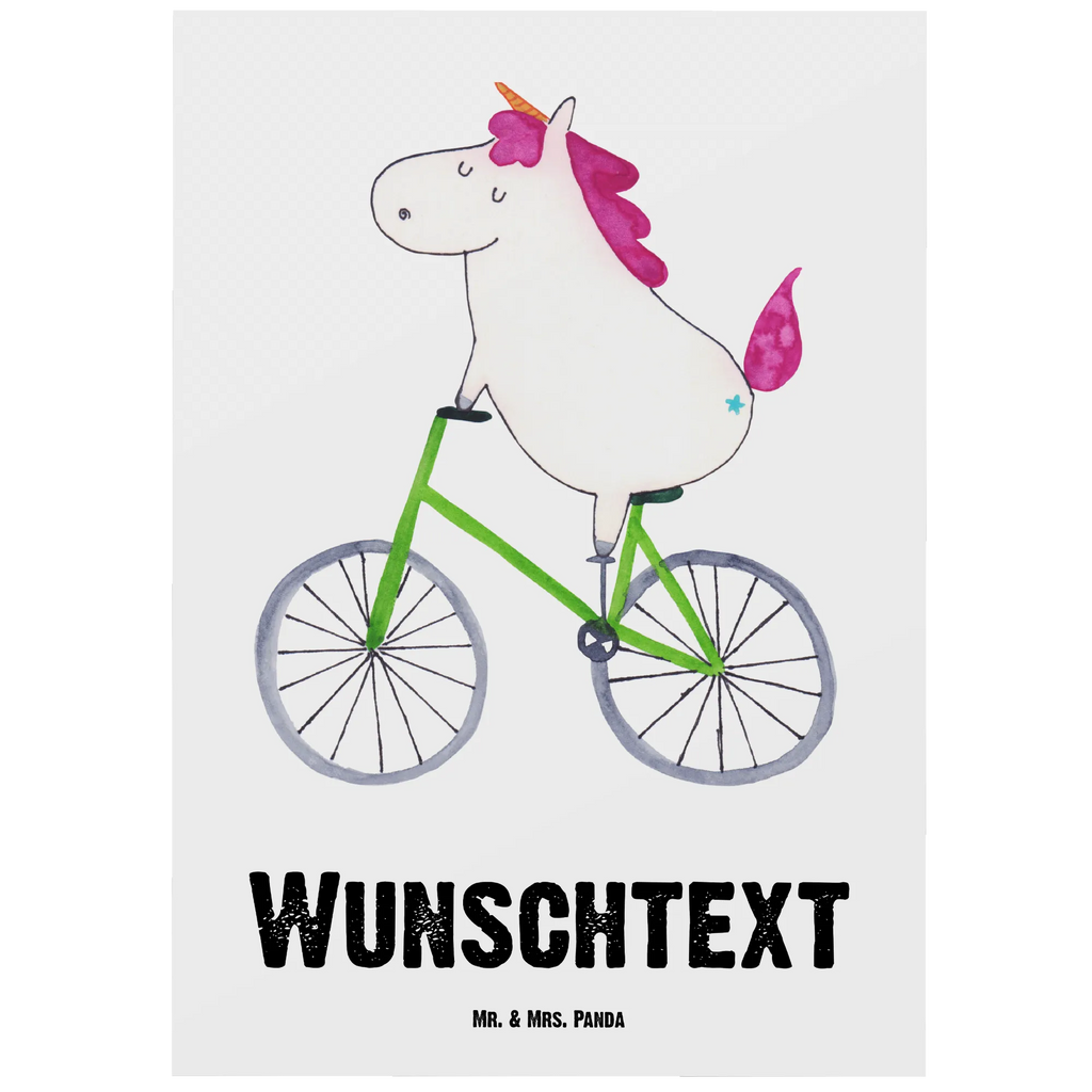 Personalisierte Postkarte Einhorn Radfahrer Postkarte mit Namen, Postkarte bedrucken, Postkarte mit Wunschtext, Postkarte personalisierbar, Geschenkkarte mit Namen, Grußkarte mit Namen, Karte mit Namen, Einladung mit Namen, Ansichtskarte mit Namen, Geschenkkarte mit Wunschtext, Grußkarte mit Wunschtext, Karte mit Wunschtext, Einladung mit Wunschtext, Ansichtskarte mit Wunschtext, Einhorn, Einhörner, Einhorn Deko, Pegasus, Unicorn, Radfahren, Radfahrer, Rad, Bike, Feenstaub, Konfetti, Luxusproblem, Kummer, Liebeskummer