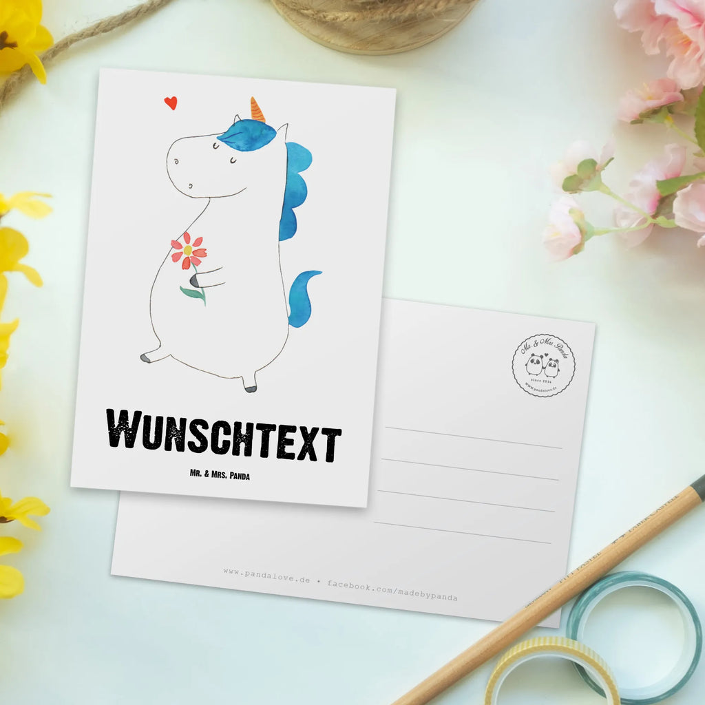 Personalisierte Postkarte Einhorn Spaziergang Postkarte mit Namen, Postkarte bedrucken, Postkarte mit Wunschtext, Postkarte personalisierbar, Geschenkkarte mit Namen, Grußkarte mit Namen, Karte mit Namen, Einladung mit Namen, Ansichtskarte mit Namen, Geschenkkarte mit Wunschtext, Grußkarte mit Wunschtext, Karte mit Wunschtext, Einladung mit Wunschtext, Ansichtskarte mit Wunschtext, Einhorn, Einhörner, Einhorn Deko, Pegasus, Unicorn, Glitzer, Blumen, Spaziergang, Motivation, Gute Laune, Freude, Freundin, Mutter, Schwester