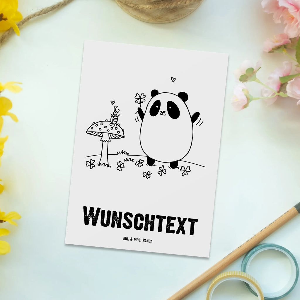 Personalisierte Postkarte Panda Glück Postkarte mit Namen, Postkarte bedrucken, Postkarte mit Wunschtext, Postkarte personalisierbar, Geschenkkarte mit Namen, Grußkarte mit Namen, Karte mit Namen, Einladung mit Namen, Ansichtskarte mit Namen, Geschenkkarte mit Wunschtext, Grußkarte mit Wunschtext, Karte mit Wunschtext, Einladung mit Wunschtext, Ansichtskarte mit Wunschtext