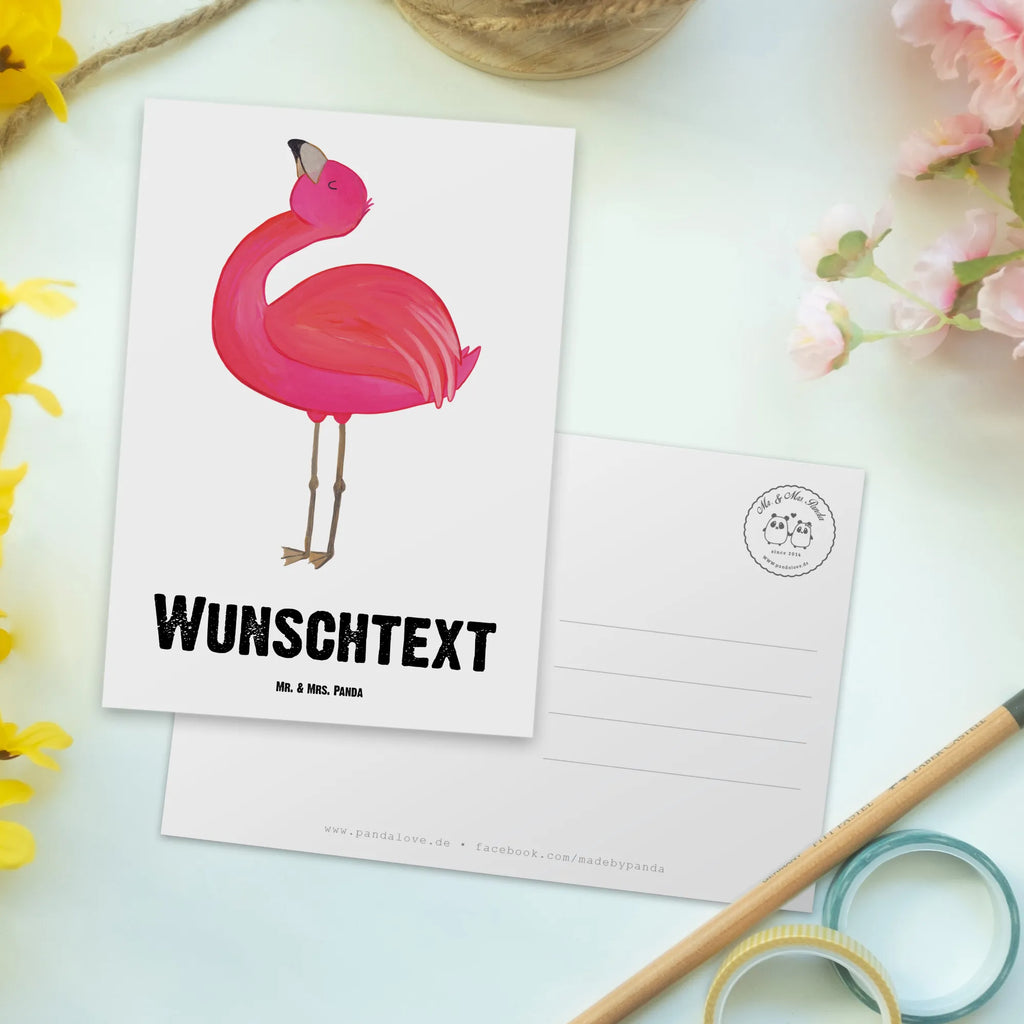 Personalisierte Postkarte Flamingo stolz Postkarte mit Namen, Postkarte bedrucken, Postkarte mit Wunschtext, Postkarte personalisierbar, Geschenkkarte mit Namen, Grußkarte mit Namen, Karte mit Namen, Einladung mit Namen, Ansichtskarte mit Namen, Geschenkkarte mit Wunschtext, Grußkarte mit Wunschtext, Karte mit Wunschtext, Einladung mit Wunschtext, Ansichtskarte mit Wunschtext, Flamingo, stolz, Freude, Selbstliebe, Selbstakzeptanz, Freundin, beste Freundin, Tochter, Mama, Schwester