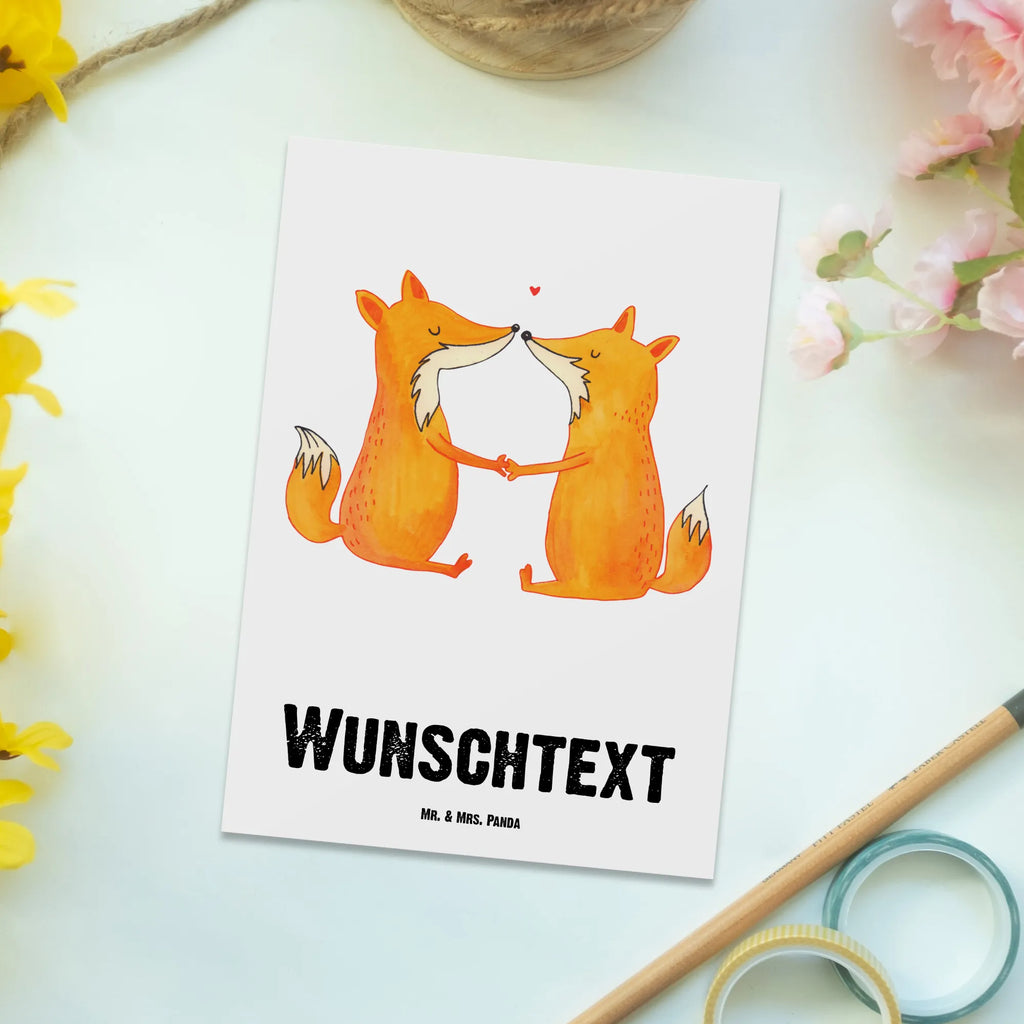 Personalisierte Postkarte Füchse Liebe Postkarte mit Namen, Postkarte bedrucken, Postkarte mit Wunschtext, Postkarte personalisierbar, Geschenkkarte mit Namen, Grußkarte mit Namen, Karte mit Namen, Einladung mit Namen, Ansichtskarte mit Namen, Geschenkkarte mit Wunschtext, Grußkarte mit Wunschtext, Karte mit Wunschtext, Einladung mit Wunschtext, Ansichtskarte mit Wunschtext, Fuchs, Füchse, Fox, Liebe, Liebespaar, Paar, Partner, Freundin, Freund, Ehe, Verlobte, Ehemann, Ehefrau, Liebesbeweis