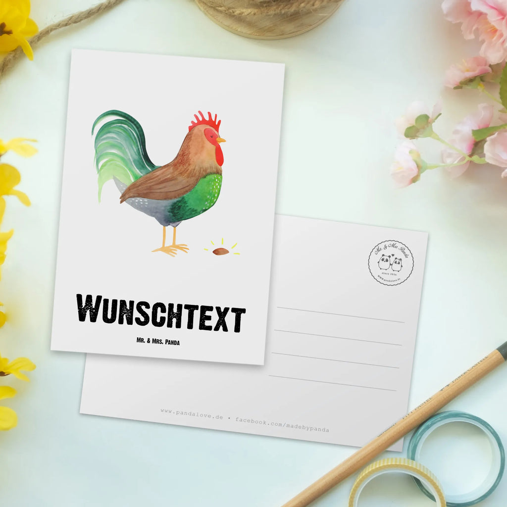 Personalisierte Postkarte Hahn mit Korn Postkarte mit Namen, Postkarte bedrucken, Postkarte mit Wunschtext, Postkarte personalisierbar, Geschenkkarte mit Namen, Grußkarte mit Namen, Karte mit Namen, Einladung mit Namen, Ansichtskarte mit Namen, Geschenkkarte mit Wunschtext, Grußkarte mit Wunschtext, Karte mit Wunschtext, Einladung mit Wunschtext, Ansichtskarte mit Wunschtext, Bauernhof, Hoftiere, Landwirt, Landwirtin, Hahn, Korn, Henne, Eier, Natur