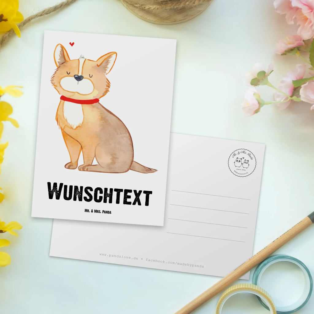 Personalisierte Postkarte Hundeglück Postkarte mit Namen, Postkarte bedrucken, Postkarte mit Wunschtext, Postkarte personalisierbar, Geschenkkarte mit Namen, Grußkarte mit Namen, Karte mit Namen, Einladung mit Namen, Ansichtskarte mit Namen, Geschenkkarte mit Wunschtext, Grußkarte mit Wunschtext, Karte mit Wunschtext, Einladung mit Wunschtext, Ansichtskarte mit Wunschtext, Hund, Hundemotiv, Haustier, Hunderasse, Tierliebhaber, Hundebesitzer, Sprüche, Corgie, Hundeliebe, Spruch, Hundemama, Liebe