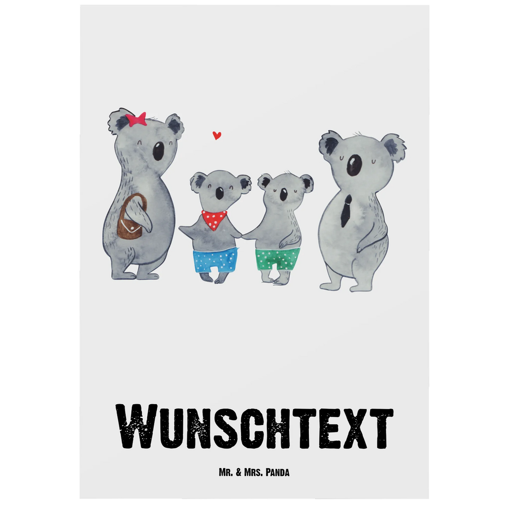 Personalisierte Postkarte Koala Familie zwei Postkarte mit Namen, Postkarte bedrucken, Postkarte mit Wunschtext, Postkarte personalisierbar, Geschenkkarte mit Namen, Grußkarte mit Namen, Karte mit Namen, Einladung mit Namen, Ansichtskarte mit Namen, Geschenkkarte mit Wunschtext, Grußkarte mit Wunschtext, Karte mit Wunschtext, Einladung mit Wunschtext, Ansichtskarte mit Wunschtext, Familie, Vatertag, Muttertag, Bruder, Schwester, Mama, Papa, Oma, Opa, Koala, Koalabär, beste Familie, Familienzeit, Familienleben, Koalafamilie, Lieblingsfamilie