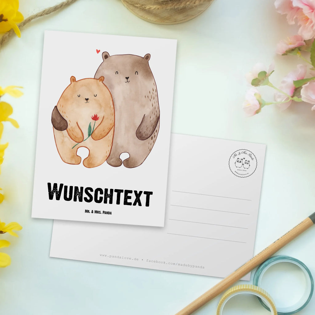 Personalisierte Postkarte Bären Liebe Postkarte mit Namen, Postkarte bedrucken, Postkarte mit Wunschtext, Postkarte personalisierbar, Geschenkkarte mit Namen, Grußkarte mit Namen, Karte mit Namen, Einladung mit Namen, Ansichtskarte mit Namen, Geschenkkarte mit Wunschtext, Grußkarte mit Wunschtext, Karte mit Wunschtext, Einladung mit Wunschtext, Ansichtskarte mit Wunschtext, Liebe, Partner, Freund, Freundin, Ehemann, Ehefrau, Heiraten, Verlobung, Heiratsantrag, Liebesgeschenk, Jahrestag, Hocheitstag, Verliebt, Verlobt, Verheiratet, Geschenk Freundin, Geschenk Freund, Liebesbeweis, Hochzeitstag, Geschenk Hochzeit, Bären, Bärchen, Bär