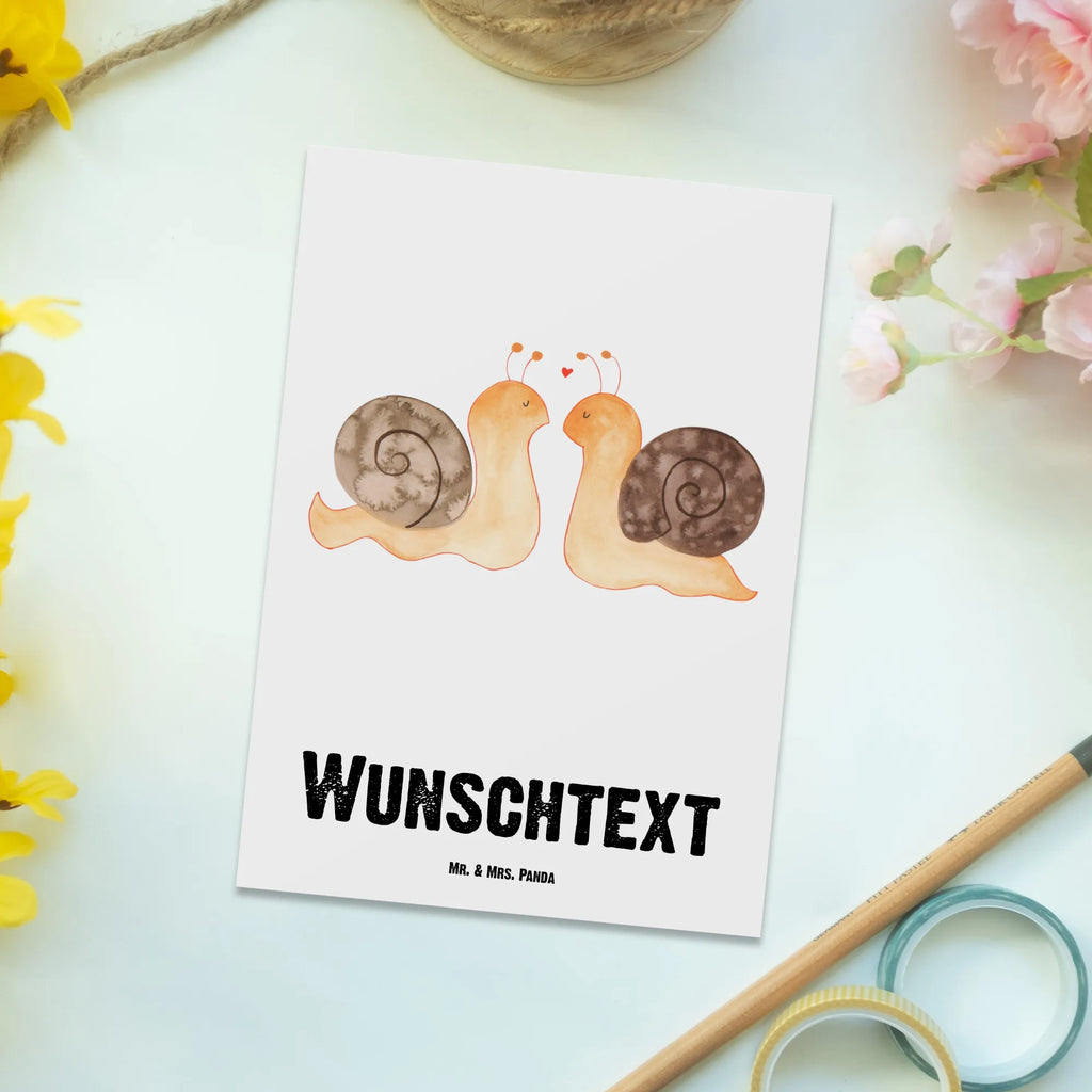 Personalisierte Postkarte Schnecken Liebe Postkarte mit Namen, Postkarte bedrucken, Postkarte mit Wunschtext, Postkarte personalisierbar, Geschenkkarte mit Namen, Grußkarte mit Namen, Karte mit Namen, Einladung mit Namen, Ansichtskarte mit Namen, Geschenkkarte mit Wunschtext, Grußkarte mit Wunschtext, Karte mit Wunschtext, Einladung mit Wunschtext, Ansichtskarte mit Wunschtext, Liebe, Partner, Freund, Freundin, Ehemann, Ehefrau, Heiraten, Verlobung, Heiratsantrag, Liebesgeschenk, Jahrestag, Hocheitstag