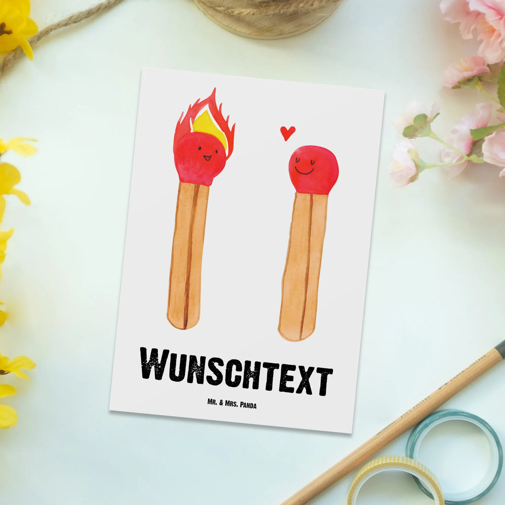 Personalisierte Postkarte Streichhölzer Postkarte mit Namen, Postkarte bedrucken, Postkarte mit Wunschtext, Postkarte personalisierbar, Geschenkkarte mit Namen, Grußkarte mit Namen, Karte mit Namen, Einladung mit Namen, Ansichtskarte mit Namen, Geschenkkarte mit Wunschtext, Grußkarte mit Wunschtext, Karte mit Wunschtext, Einladung mit Wunschtext, Ansichtskarte mit Wunschtext, Liebe, Partner, Freund, Freundin, Ehemann, Ehefrau, Heiraten, Verlobung, Heiratsantrag, Liebesgeschenk, Jahrestag, Hocheitstag, Streichhölzer