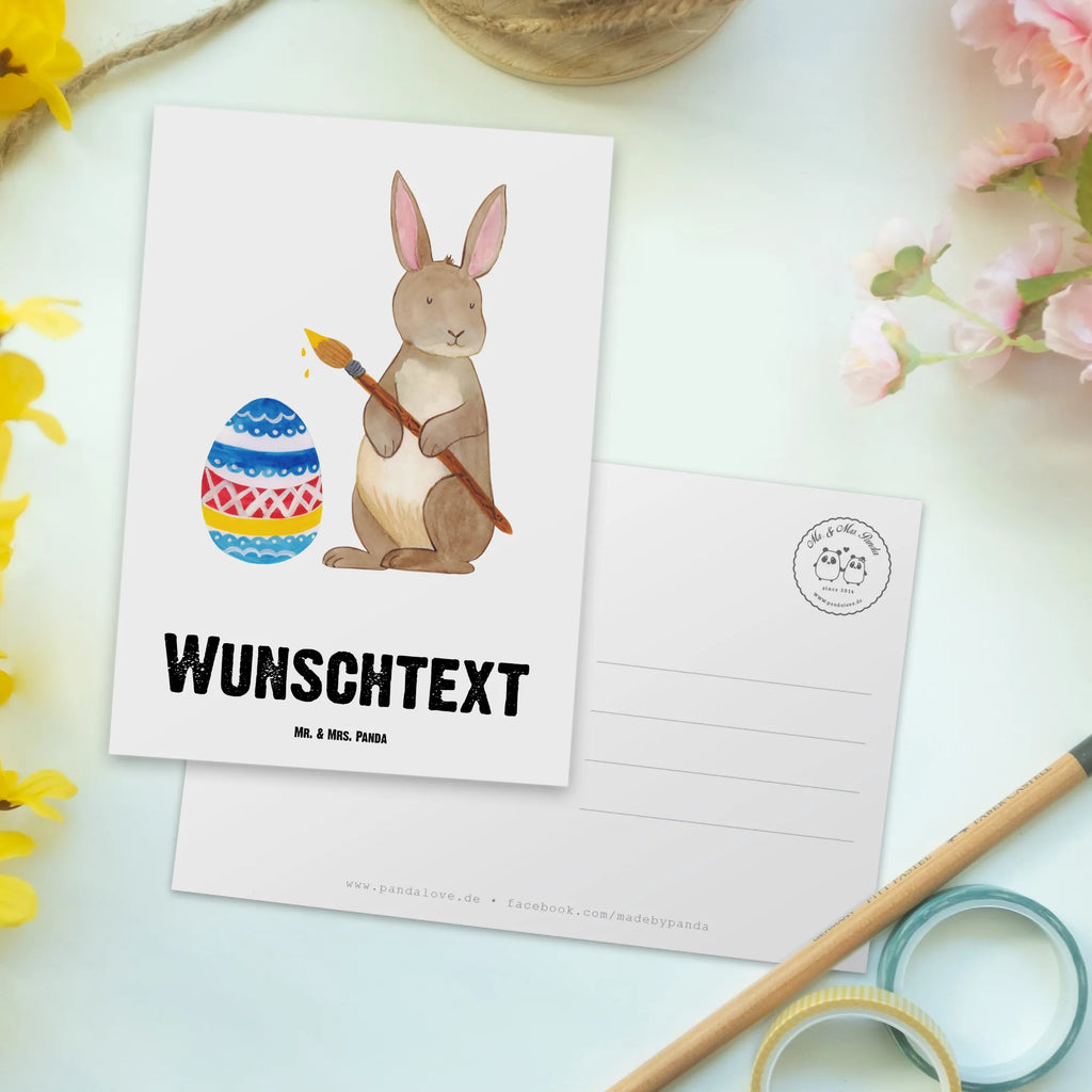 Personalisierte Postkarte Hase Eiermalen Postkarte mit Namen, Postkarte bedrucken, Postkarte mit Wunschtext, Postkarte personalisierbar, Geschenkkarte mit Namen, Grußkarte mit Namen, Karte mit Namen, Einladung mit Namen, Ansichtskarte mit Namen, Geschenkkarte mit Wunschtext, Grußkarte mit Wunschtext, Karte mit Wunschtext, Einladung mit Wunschtext, Ansichtskarte mit Wunschtext, Ostern, Osterhase, Ostergeschenke, Osternest, Osterdeko, Geschenke zu Ostern, Ostern Geschenk, Ostergeschenke Kinder, Ostern Kinder, Frohe Ostern, Ostergrüße, Osterblume, Osterei, bemalte Ostereier, Hase, Kaninchen, Eiermalen