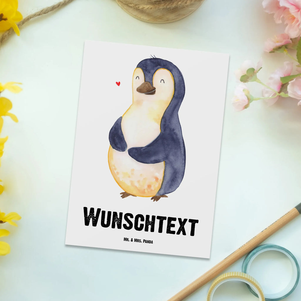 Personalisierte Postkarte Pinguin Diät Postkarte mit Namen, Postkarte bedrucken, Postkarte mit Wunschtext, Postkarte personalisierbar, Geschenkkarte mit Namen, Grußkarte mit Namen, Karte mit Namen, Einladung mit Namen, Ansichtskarte mit Namen, Geschenkkarte mit Wunschtext, Grußkarte mit Wunschtext, Karte mit Wunschtext, Einladung mit Wunschtext, Ansichtskarte mit Wunschtext, Pinguin, Pinguine, Diät, Abnehmen, Abspecken, Gewicht, Motivation, Selbstliebe, Körperliebe, Selbstrespekt