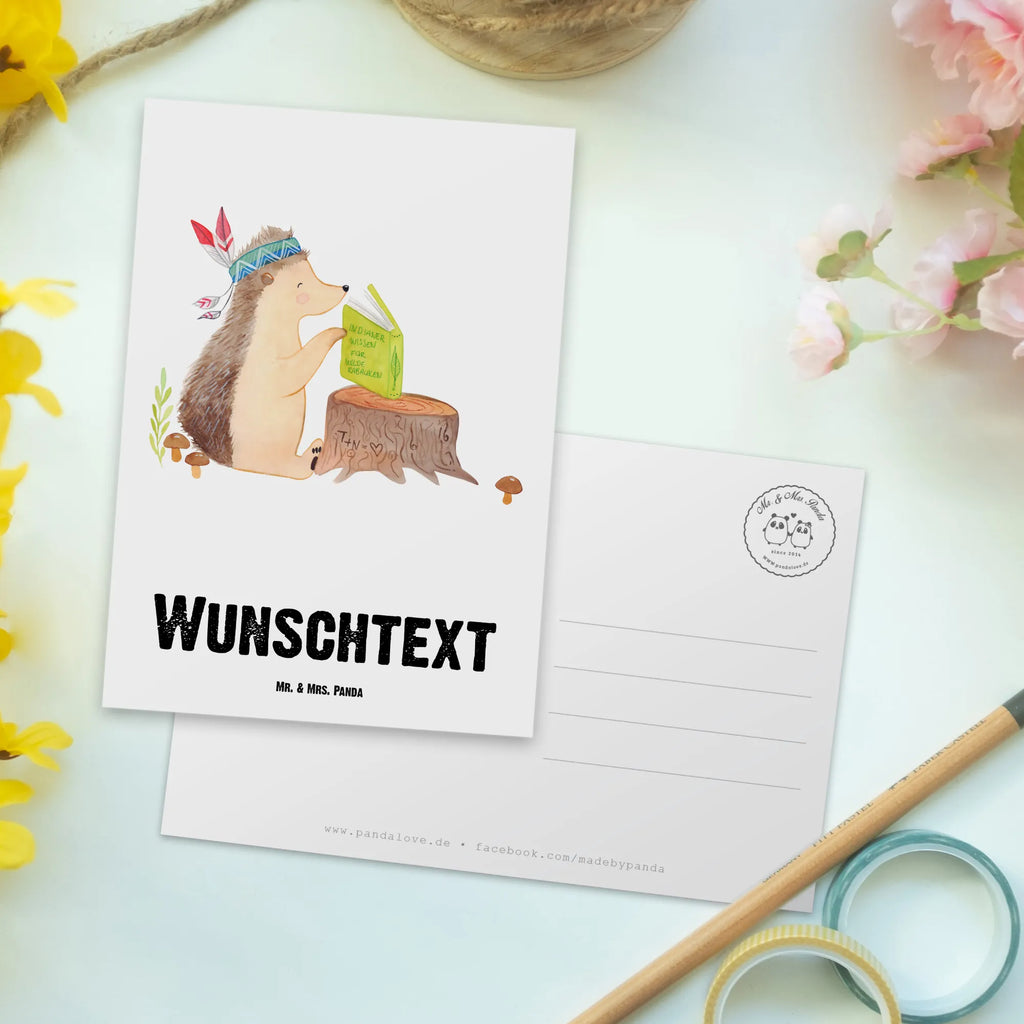 Personalisierte Postkarte Igel Indianer Postkarte mit Namen, Postkarte bedrucken, Postkarte mit Wunschtext, Postkarte personalisierbar, Geschenkkarte mit Namen, Grußkarte mit Namen, Karte mit Namen, Einladung mit Namen, Ansichtskarte mit Namen, Geschenkkarte mit Wunschtext, Grußkarte mit Wunschtext, Karte mit Wunschtext, Einladung mit Wunschtext, Ansichtskarte mit Wunschtext, Waldtiere, Tiere, Igel, Indianer, Abenteuer, Lagerfeuer, Camping