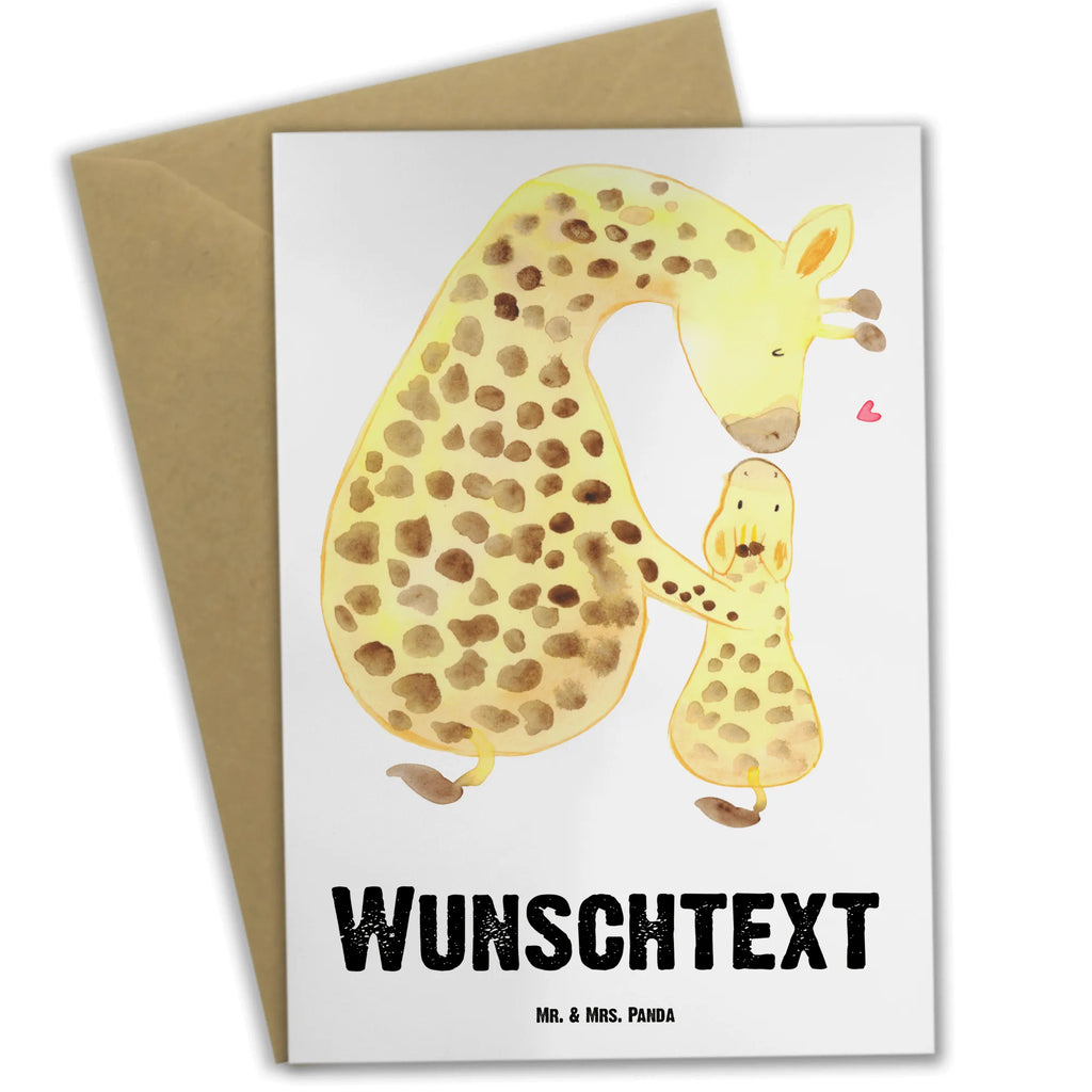 Personalisierte Grußkarte Giraffe mit Kind Personalisierte Grußkarte, Personalisiertere Klappkarte, Personalisierte Einladungskarte, Personalisierte Glückwunschkarte, Personalisierte Hochzeitskarte, Personalisierte Geburtstagskarte, Grußkarte mit Namen, Grußkarte selber drucken, Grußkarte selbst gestalten, Grußkarte mit persönlichen Nachrichten, Grußkarte als Geldgeschenk, Grußkarten personalisiert, Personalisierte Karte, Afrika, Wildtiere, Giraffe, Kind, Mutter, Mama, Tochter, Sohn, Lieblingsmensch