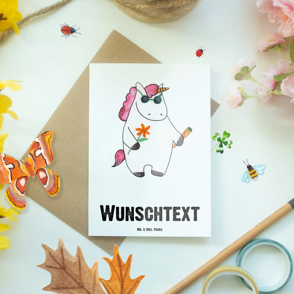 Personalisierte Grußkarte Einhorn Woodstock Personalisierte Grußkarte, Personalisiertere Klappkarte, Personalisierte Einladungskarte, Personalisierte Glückwunschkarte, Personalisierte Hochzeitskarte, Personalisierte Geburtstagskarte, Grußkarte mit Namen, Grußkarte selber drucken, Grußkarte selbst gestalten, Grußkarte mit persönlichen Nachrichten, Grußkarte als Geldgeschenk, Grußkarten personalisiert, Personalisierte Karte, Einhorn, Einhörner, Einhorn Deko, Pegasus, Unicorn, Kiffen, Joint, Zigarette, Alkohol, Party, Spaß. lustig, witzig, Woodstock