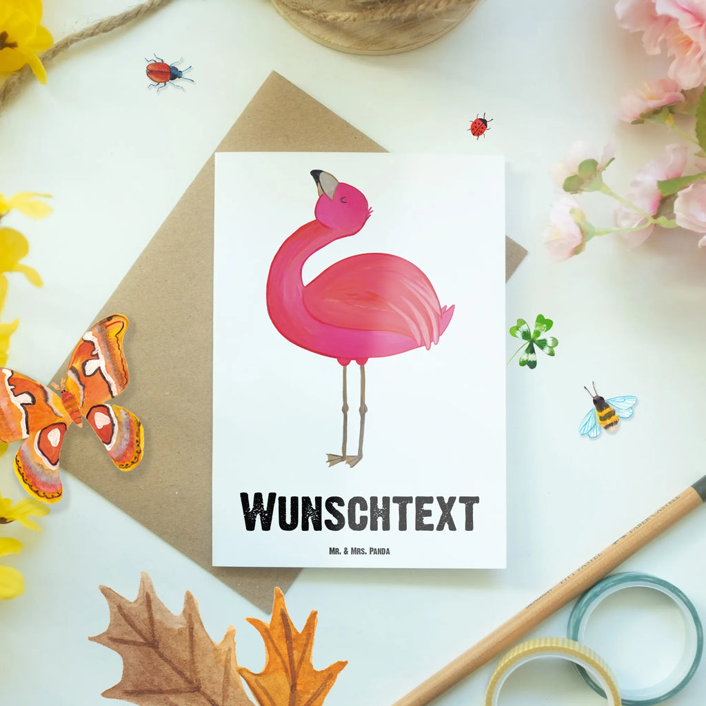 Personalisierte Grußkarte Flamingo stolz Personalisierte Grußkarte, Personalisiertere Klappkarte, Personalisierte Einladungskarte, Personalisierte Glückwunschkarte, Personalisierte Hochzeitskarte, Personalisierte Geburtstagskarte, Grußkarte mit Namen, Grußkarte selber drucken, Grußkarte selbst gestalten, Grußkarte mit persönlichen Nachrichten, Grußkarte als Geldgeschenk, Grußkarten personalisiert, Personalisierte Karte, Flamingo, stolz, Freude, Selbstliebe, Selbstakzeptanz, Freundin, beste Freundin, Tochter, Mama, Schwester