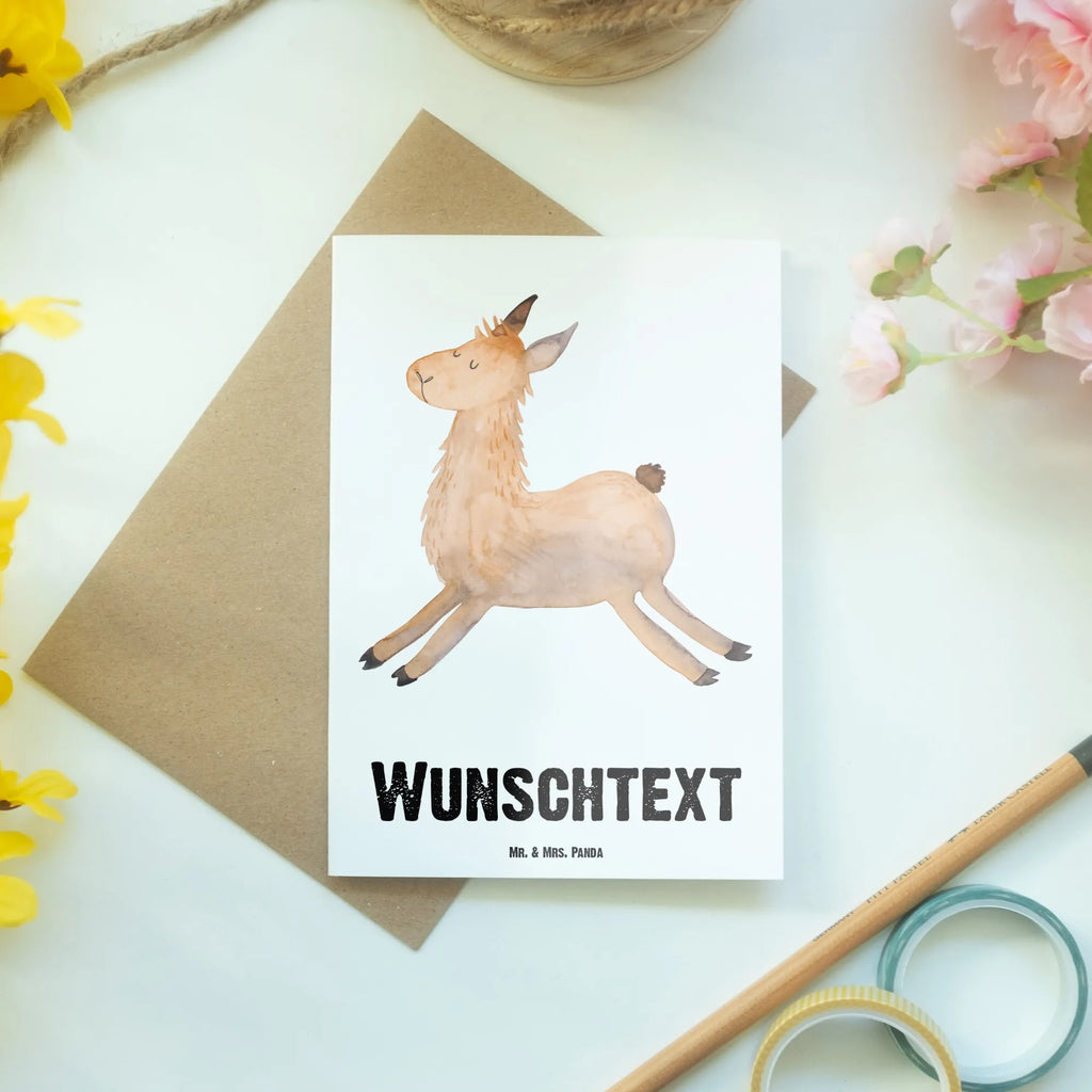 Personalisierte Grußkarte Lama Springen Personalisierte Grußkarte, Personalisiertere Klappkarte, Personalisierte Einladungskarte, Personalisierte Glückwunschkarte, Personalisierte Hochzeitskarte, Personalisierte Geburtstagskarte, Grußkarte mit Namen, Grußkarte selber drucken, Grußkarte selbst gestalten, Grußkarte mit persönlichen Nachrichten, Grußkarte als Geldgeschenk, Grußkarten personalisiert, Personalisierte Karte, Lama, Alpaka, Lamas, Lieblingstag, Happy day, fröhlich, Glück, Freundin, Liebeskummer, Neustart, guten Morgen, Start, Prüfung, Abitur