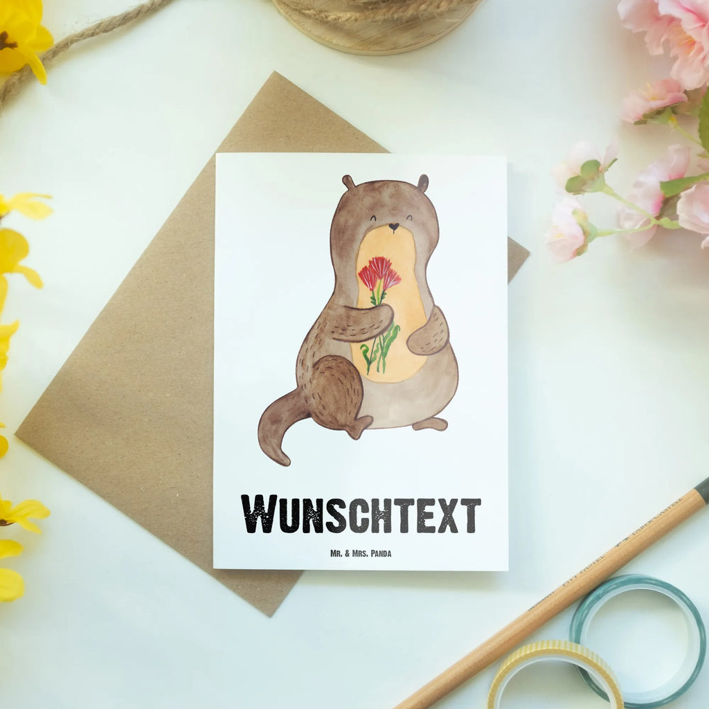 Personalisierte Grußkarte Otter Blumenstrauß Personalisierte Grußkarte, Personalisiertere Klappkarte, Personalisierte Einladungskarte, Personalisierte Glückwunschkarte, Personalisierte Hochzeitskarte, Personalisierte Geburtstagskarte, Grußkarte mit Namen, Grußkarte selber drucken, Grußkarte selbst gestalten, Grußkarte mit persönlichen Nachrichten, Grußkarte als Geldgeschenk, Grußkarten personalisiert, Personalisierte Karte, Otter, Fischotter, Seeotter, Otter Seeotter See Otter