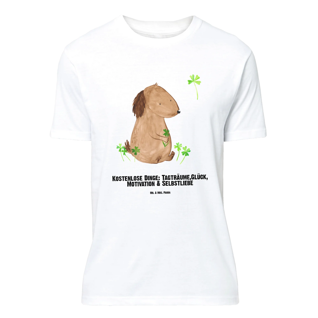 Personalisiertes T-Shirt Hund Kleeblatt T-Shirt Personalisiert, T-Shirt mit Namen, T-Shirt mit Aufruck, Männer, Frauen, Wunschtext, Bedrucken, Hund, Hundemotiv, Haustier, Hunderasse, Tierliebhaber, Hundebesitzer, Sprüche, Kleeblatt, Glück, Tagträume, Motivation, Neuanfang, Geschenk, Glücksbringer, Selbstliebe, Achtsamkeit