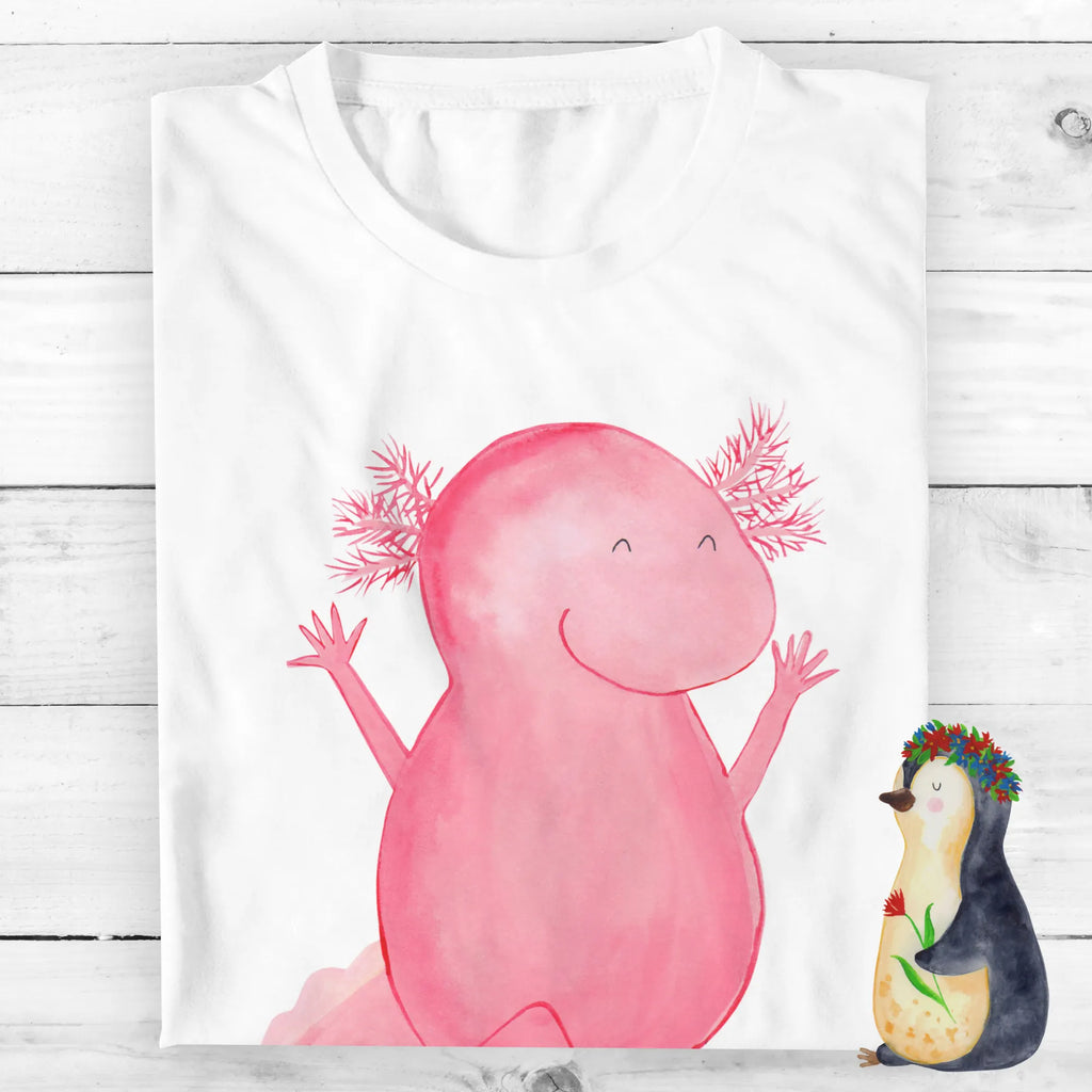 Personalisiertes T-Shirt Axolotl Hurra T-Shirt Personalisiert, T-Shirt mit Namen, T-Shirt mit Aufruck, Männer, Frauen, Wunschtext, Bedrucken, Axolotl, Molch, Axolot, Schwanzlurch, Lurch, Lurche, fröhlich, Spaß, Freude, Motivation, Zufriedenheit