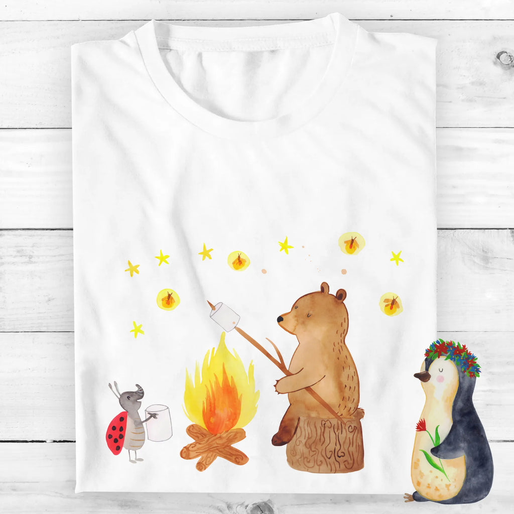 Personalisiertes T-Shirt Bär & Marienkäfer Lagerfeuer T-Shirt Personalisiert, T-Shirt mit Namen, T-Shirt mit Aufruck, Männer, Frauen, Wunschtext, Bedrucken, Bär, Teddy, Teddybär, Lagerfeuer