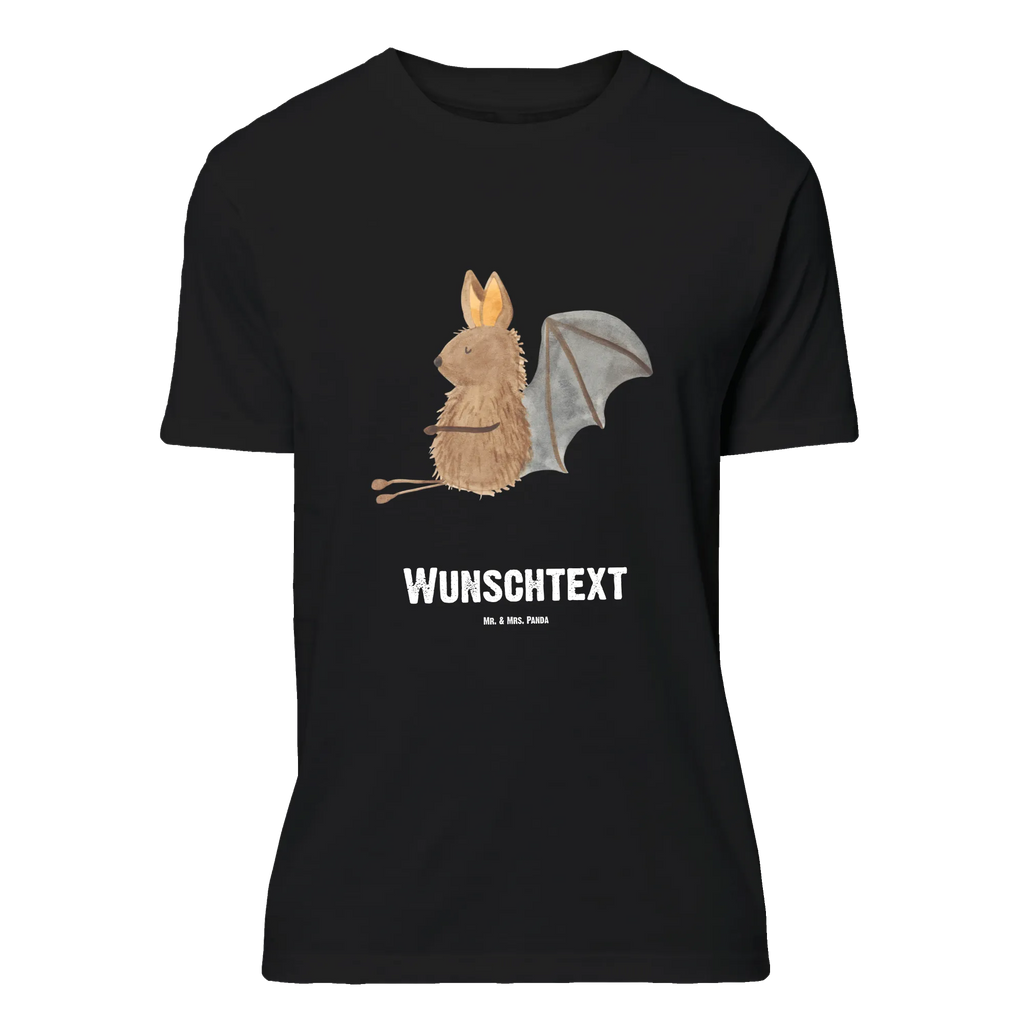 Personalisiertes T-Shirt Fledermaus sitzend T-Shirt Personalisiert, T-Shirt mit Namen, T-Shirt mit Aufruck, Männer, Frauen, Wunschtext, Bedrucken, Tiermotive, Gute Laune, lustige Sprüche, Tiere, Fledermaus, Fledermäuse, Motivation, entspannen