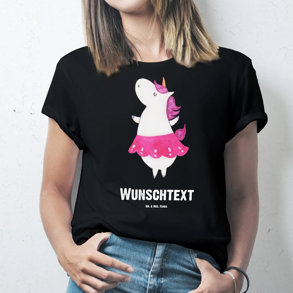 Personalisiertes T-Shirt Einhorn Ballerina T-Shirt Personalisiert, T-Shirt mit Namen, T-Shirt mit Aufruck, Männer, Frauen, Wunschtext, Bedrucken, Einhorn, Einhörner, Einhorn Deko, Unicorn, Tanzen, Ballerina, Party, Wohnung, Spaß, Feiern, Geburtstag, Tänzerin, Lebenslust, Lebensfreude