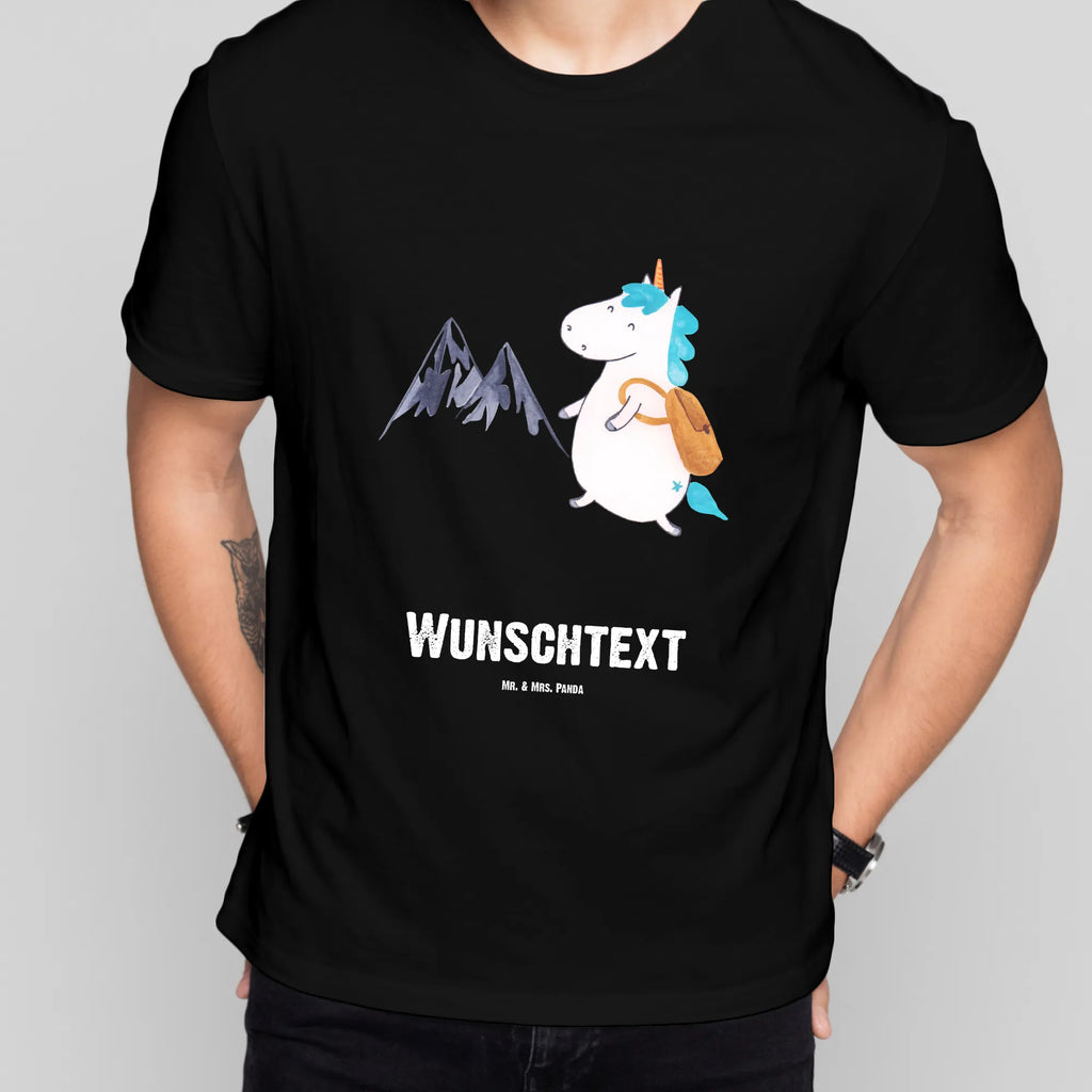 Personalisiertes T-Shirt Einhorn Bergsteiger T-Shirt Personalisiert, T-Shirt mit Namen, T-Shirt mit Aufruck, Männer, Frauen, Wunschtext, Bedrucken, Einhorn, Einhörner, Einhorn Deko, Pegasus, Unicorn, Bergsteiger, Abenteuer, Berge, Abenteurer, Weltenbummler, Weltreise, Reisen, Urlaub, Entdecker