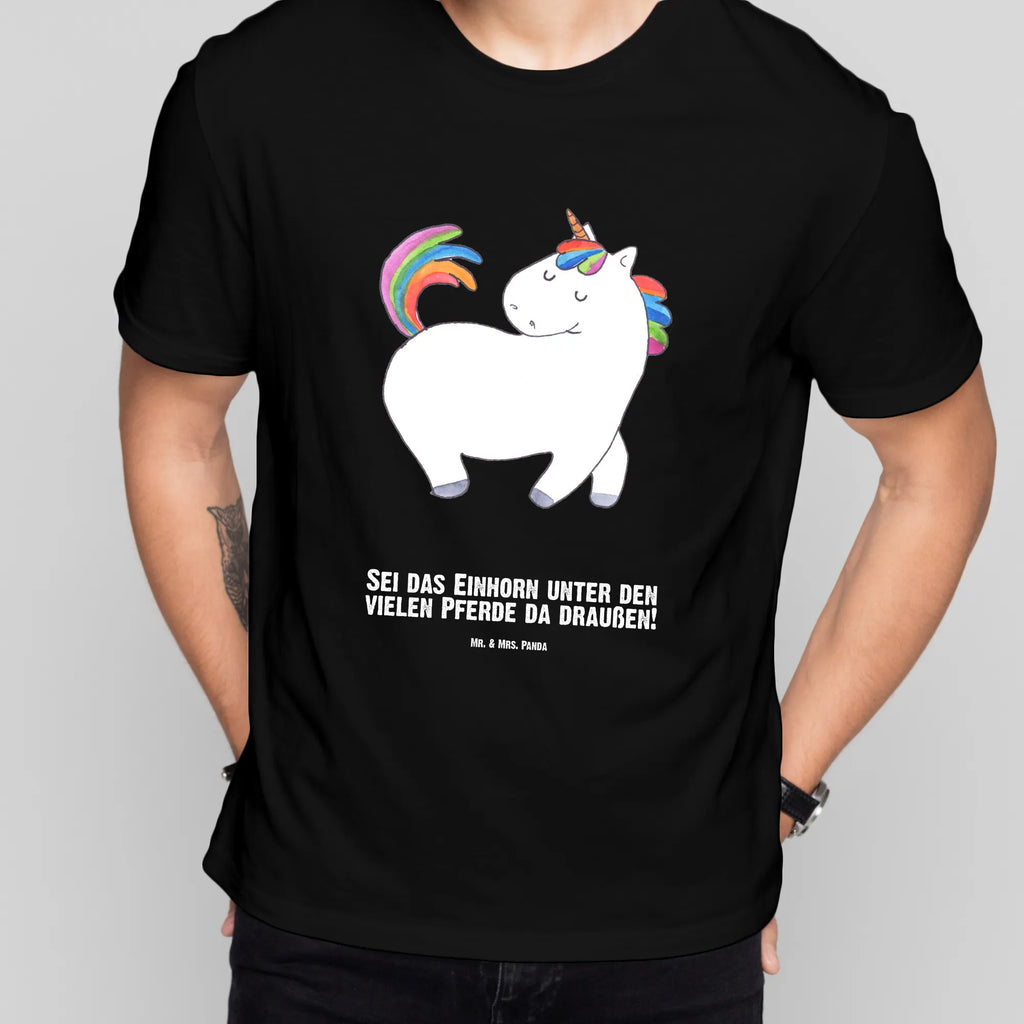 Personalisiertes T-Shirt Einhorn stolzierend T-Shirt Personalisiert, T-Shirt mit Namen, T-Shirt mit Aufruck, Männer, Frauen, Wunschtext, Bedrucken, Einhorn, Einhörner, Einhorn Deko, Unicorn, stolz, anders, bunt, Pferd, Reiter, Reiten, Freundin, Geschenk