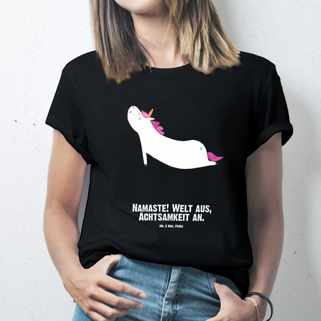 Personalisiertes T-Shirt Einhorn Yoga T-Shirt Personalisiert, T-Shirt mit Namen, T-Shirt mit Aufruck, Männer, Frauen, Wunschtext, Bedrucken, Einhorn, Einhörner, Einhorn Deko, Pegasus, Unicorn, Yoga, Namaste, Achtsamkeit, Entspannung, Joga, Yogamatte, Sport, lustig, witzig, süß