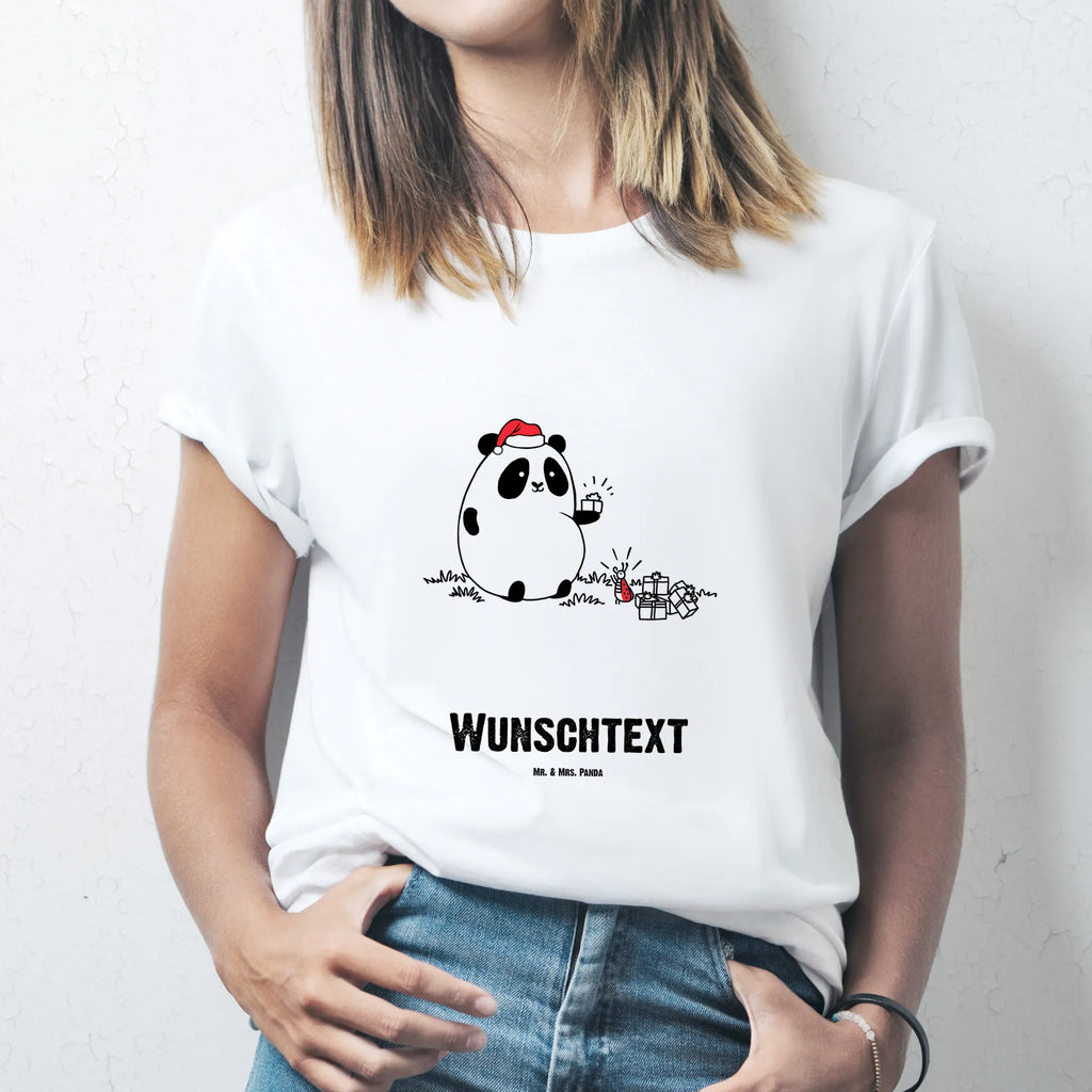 Personalisiertes T-Shirt Panda Weihnachtsgeschenk T-Shirt Personalisiert, T-Shirt mit Namen, T-Shirt mit Aufruck, Männer, Frauen