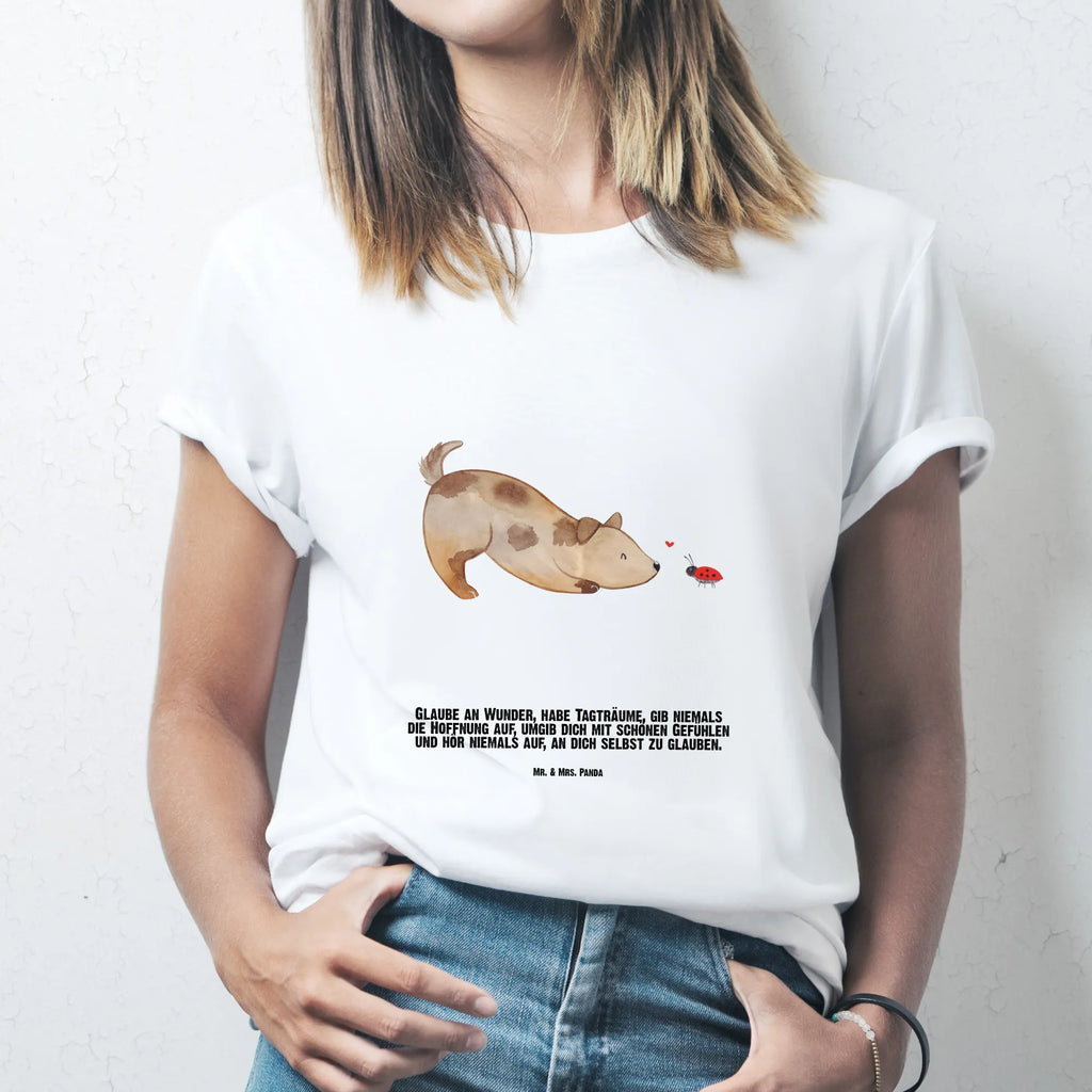 Personalisiertes T-Shirt Hund Marienkäfer T-Shirt Personalisiert, T-Shirt mit Namen, T-Shirt mit Aufruck, Männer, Frauen, Wunschtext, Bedrucken, Hund, Hundemotiv, Haustier, Hunderasse, Tierliebhaber, Hundebesitzer, Sprüche, Hunde, Hundespruch, Marienkäfer, Mischling, Mischlinghund