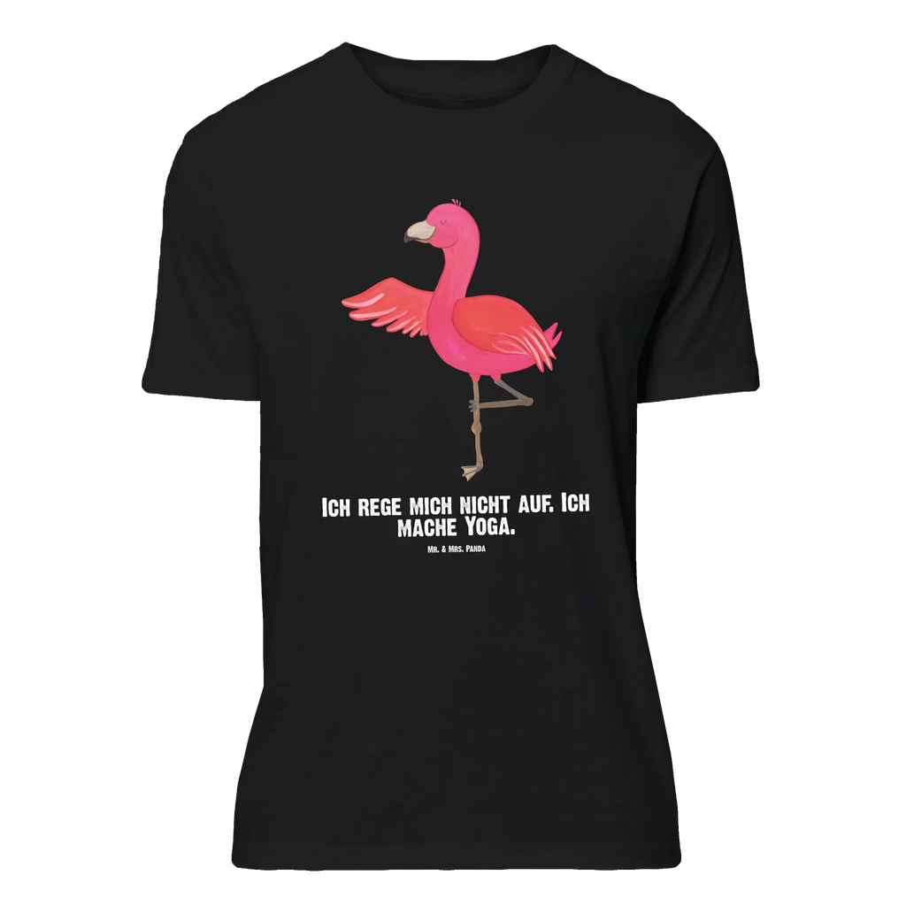 Personalisiertes T-Shirt Flamingo Yoga T-Shirt Personalisiert, T-Shirt mit Namen, T-Shirt mit Aufruck, Männer, Frauen, Wunschtext, Bedrucken, Flamingo, Vogel, Yoga, Namaste, Achtsamkeit, Yoga-Übung, Entspannung, Ärger, Aufregen, Tiefenentspannung